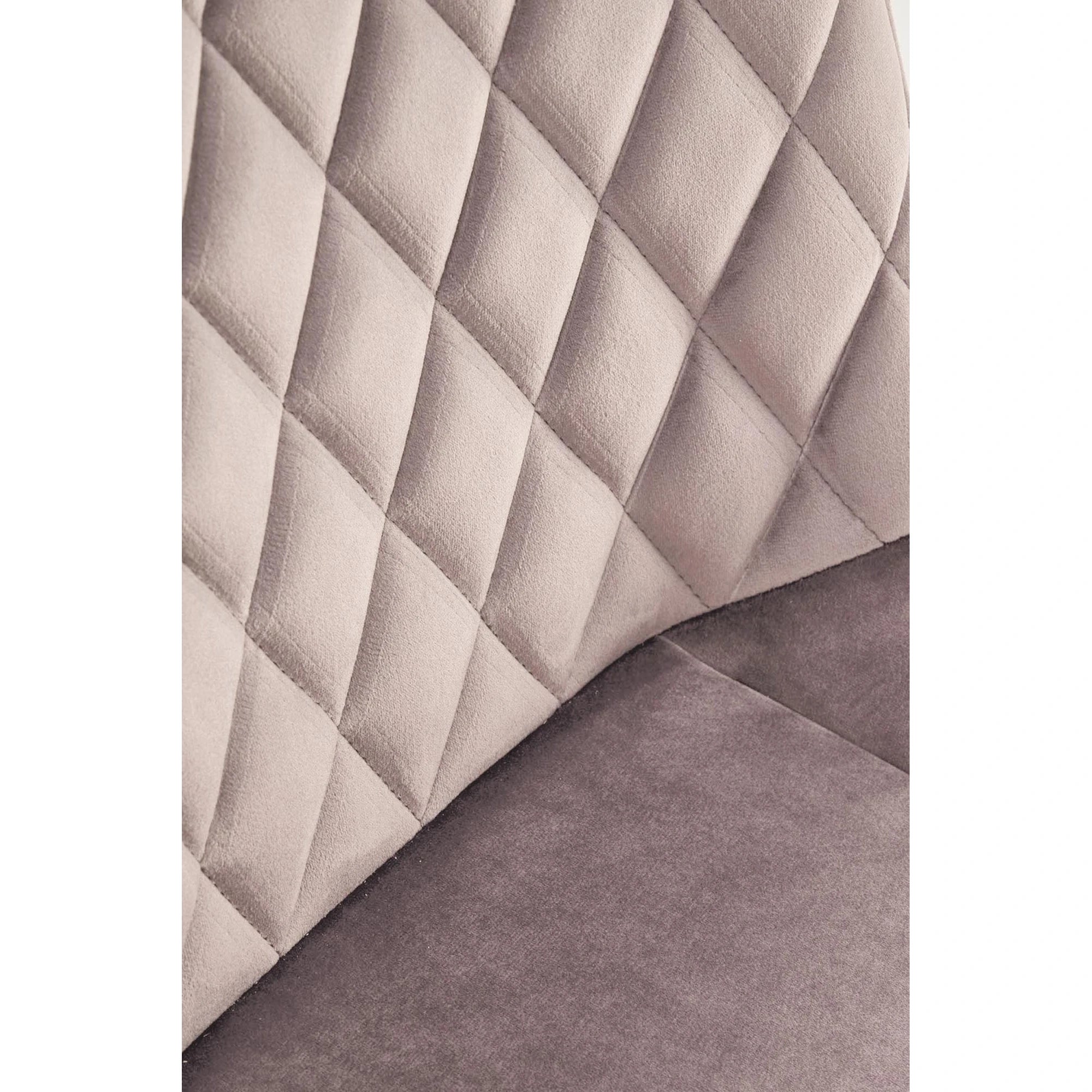 Scaun rotativ bucatarie K520, bej/negru, stofa catifelata/metal, 45x63x80 cm