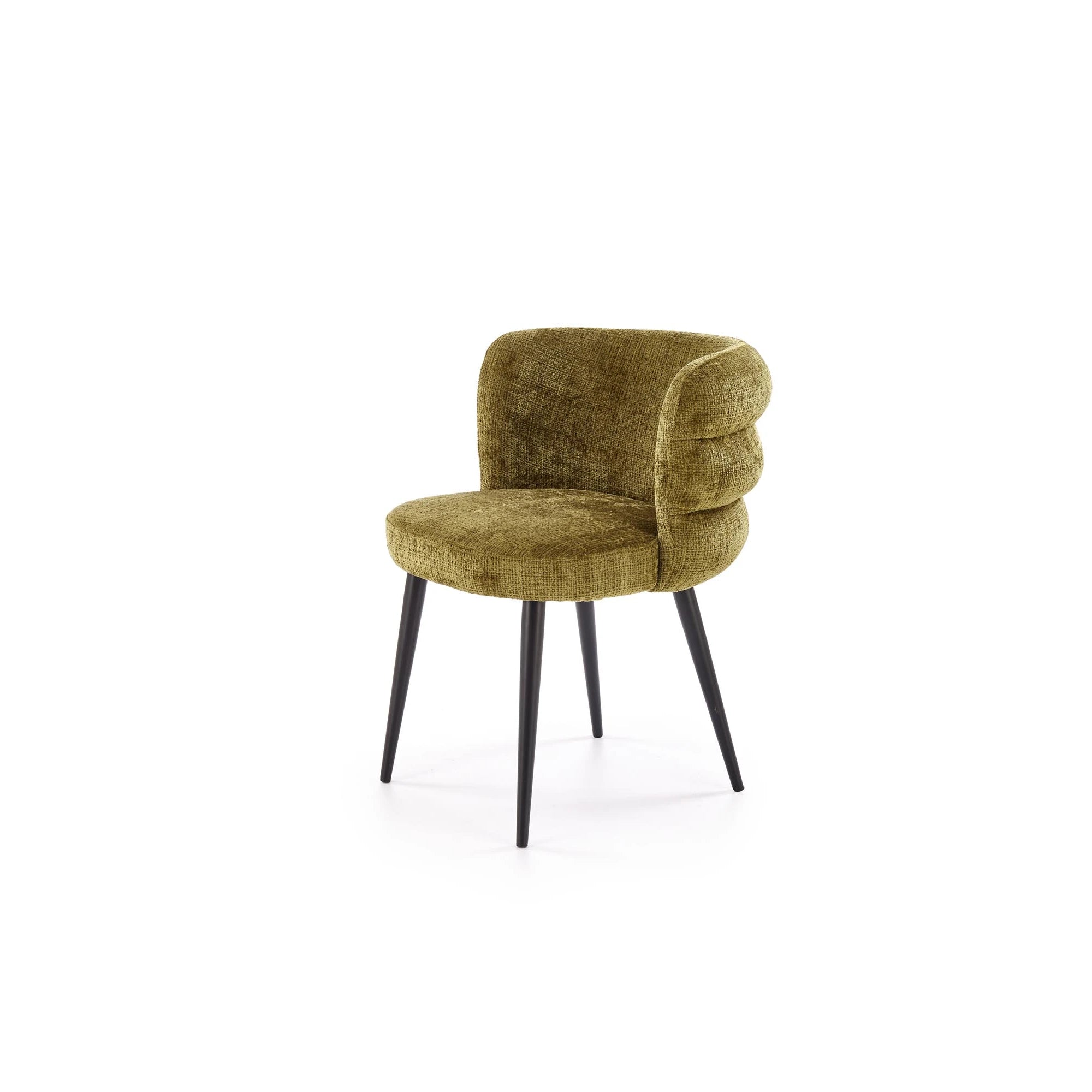 Scaun K575, verde olive - Cremona 38, stofa catifelata/otel, 62x64x79 cm
