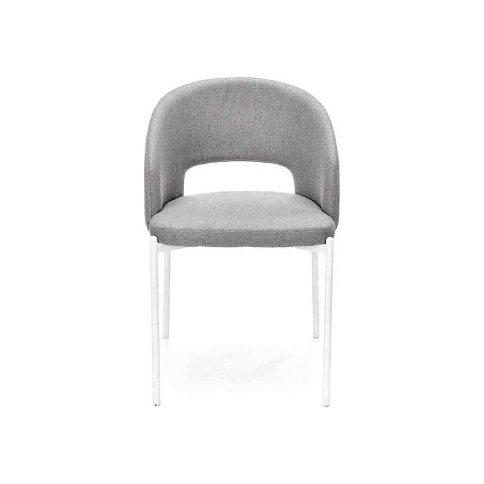 Scaun K486, gri/alb, stofa clasica/metal, 51x57x77 cm