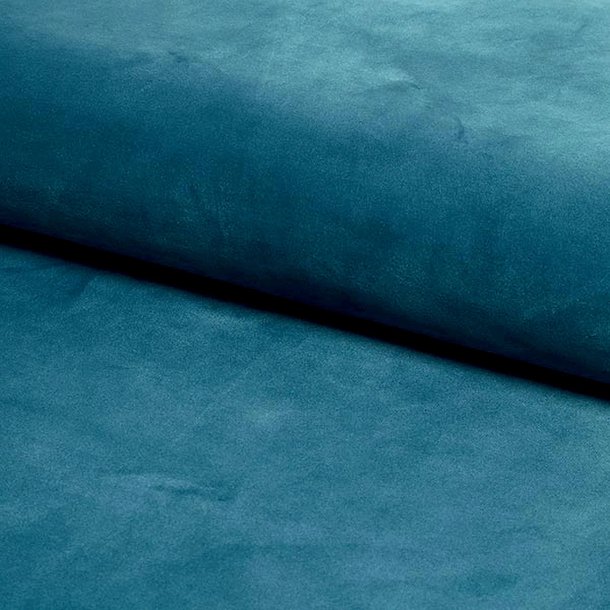 Scaun tapitat MILA, turcoaz/negru, stofa catifelata/metal, 45x41x86 cm
