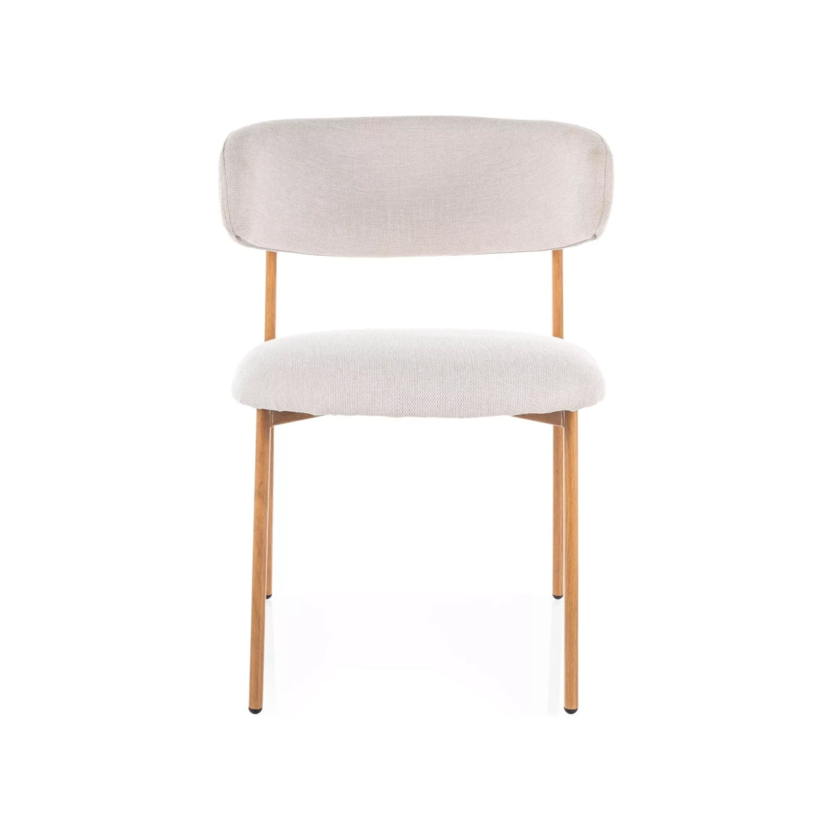 Scaun ELTON D, bej deschis - Brego 22/stejar, stofa clasica/metal, 56x46x80 cm