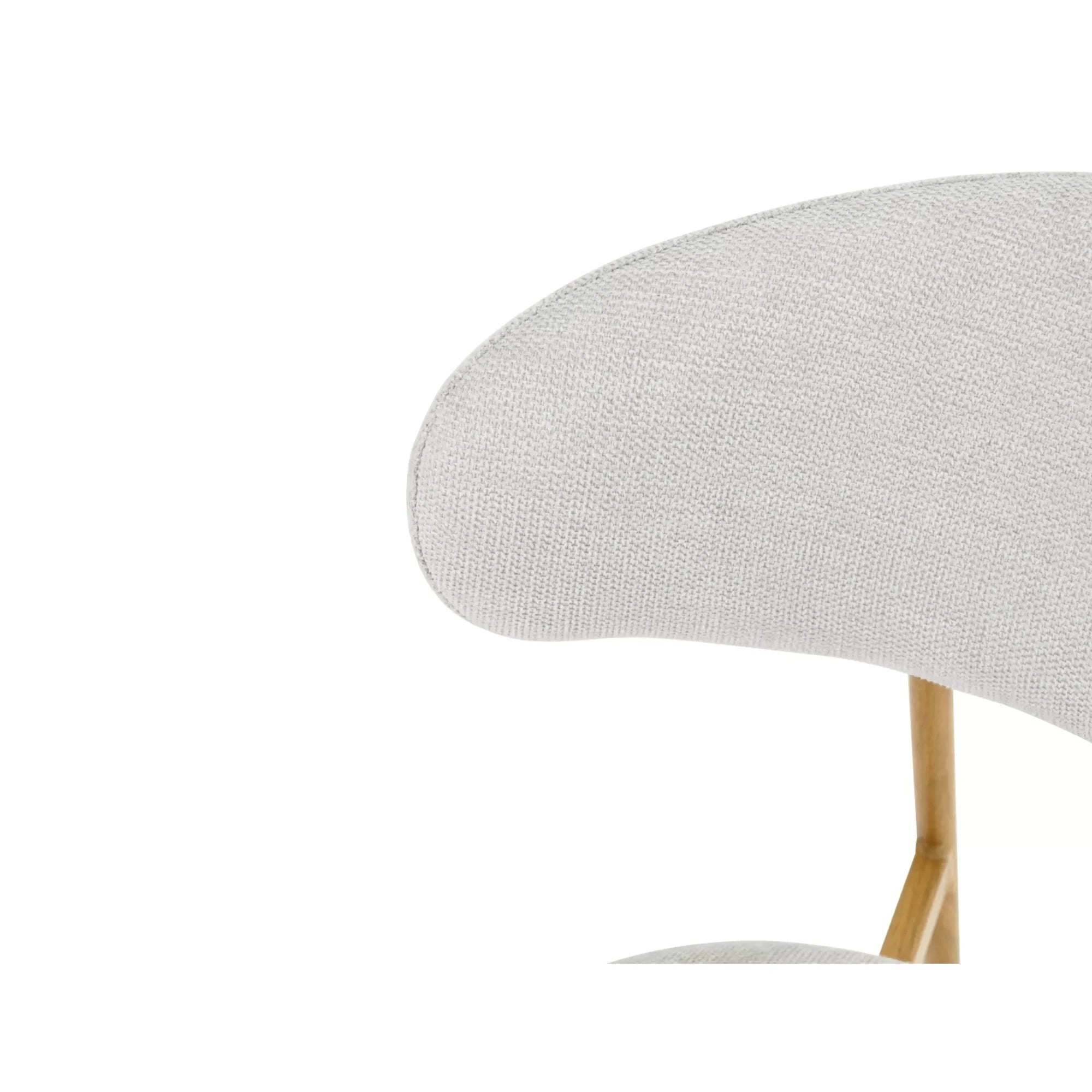 Scaun ELTON D, bej deschis - Brego 22/stejar, stofa clasica/metal, 56x46x80 cm