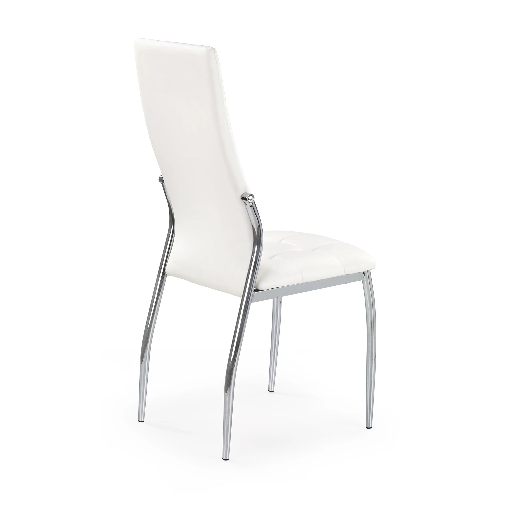 Scaun bucatarie inox K209, alb/crom, 43x54x101 cm