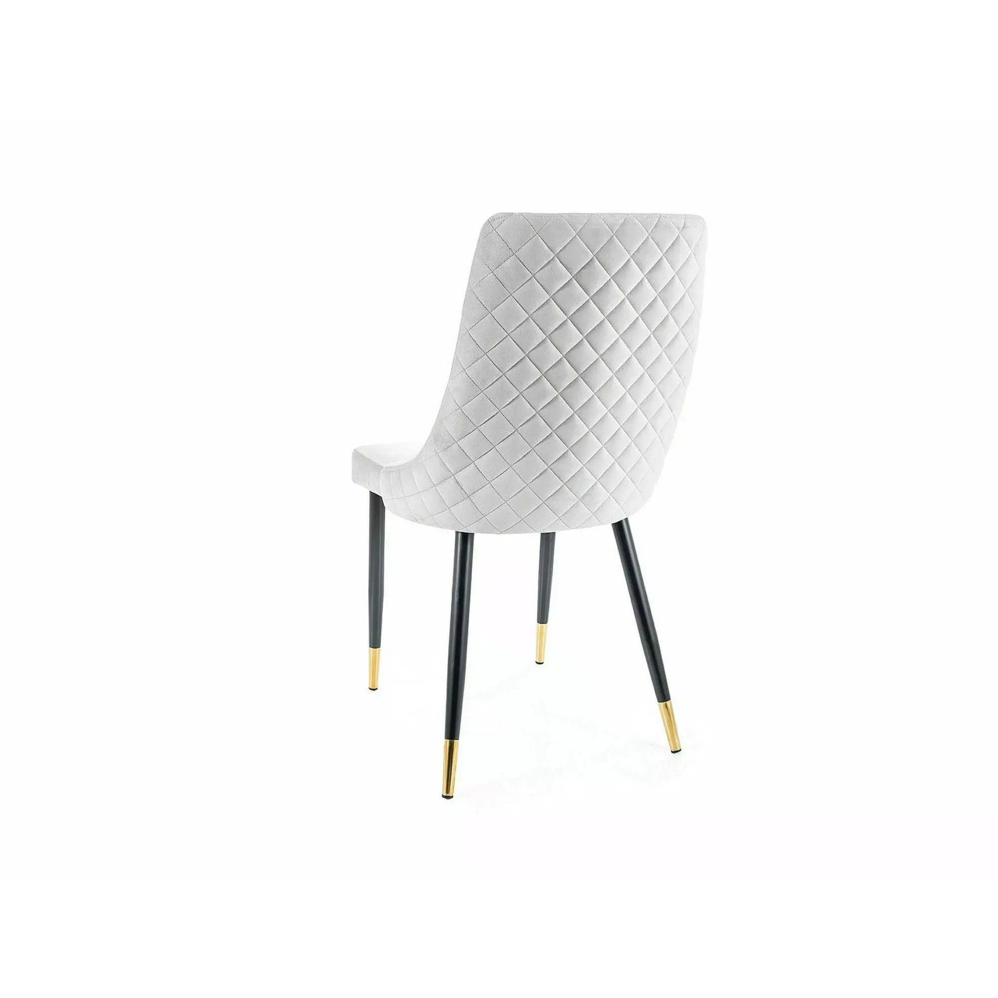 Scaun PIANO, gri deschis/negru/auriu, stofa catifelata/metal, 47x44x93 cm