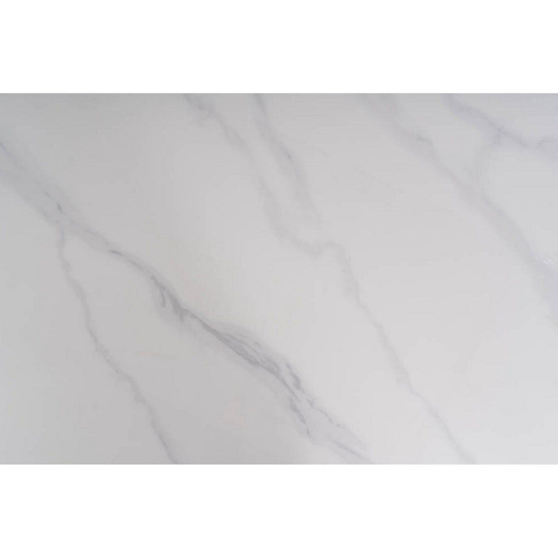 Masa RION, ceramica/metal, alb/negru mat, 160x90X76 cm