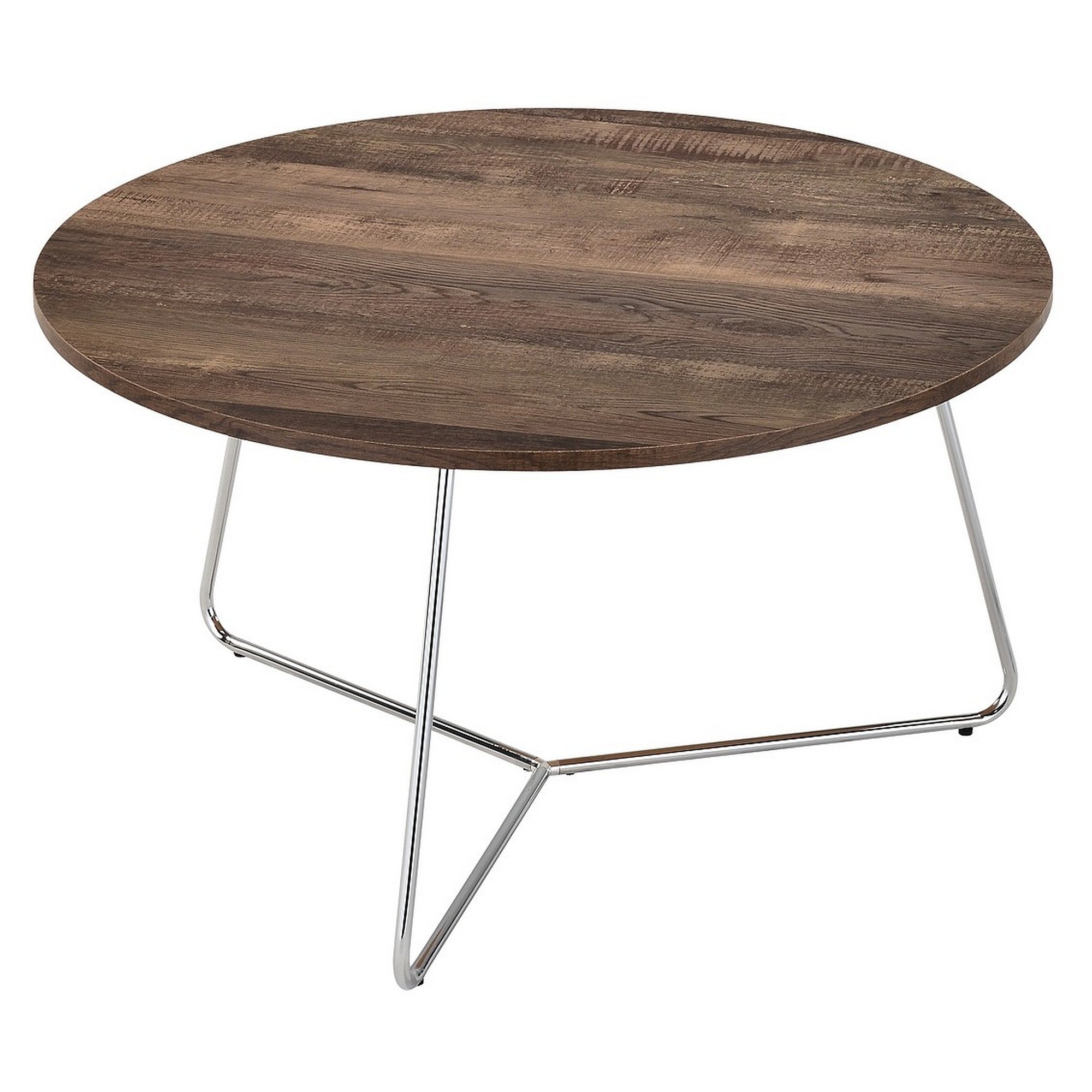 Masuta cafea ALTA A, nuc/crom, 80x44 cm