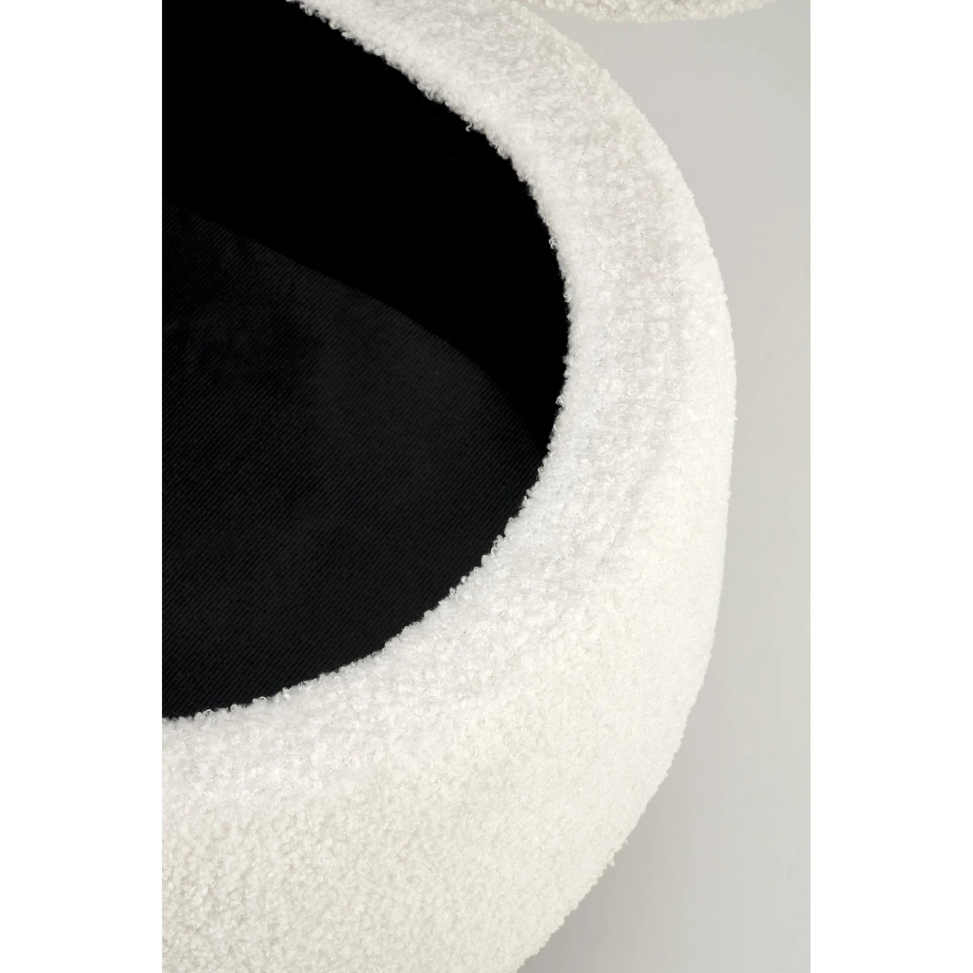 Bancheta pentru hol AVEIRO, stofa buclata crem, 120x46x40 cm
