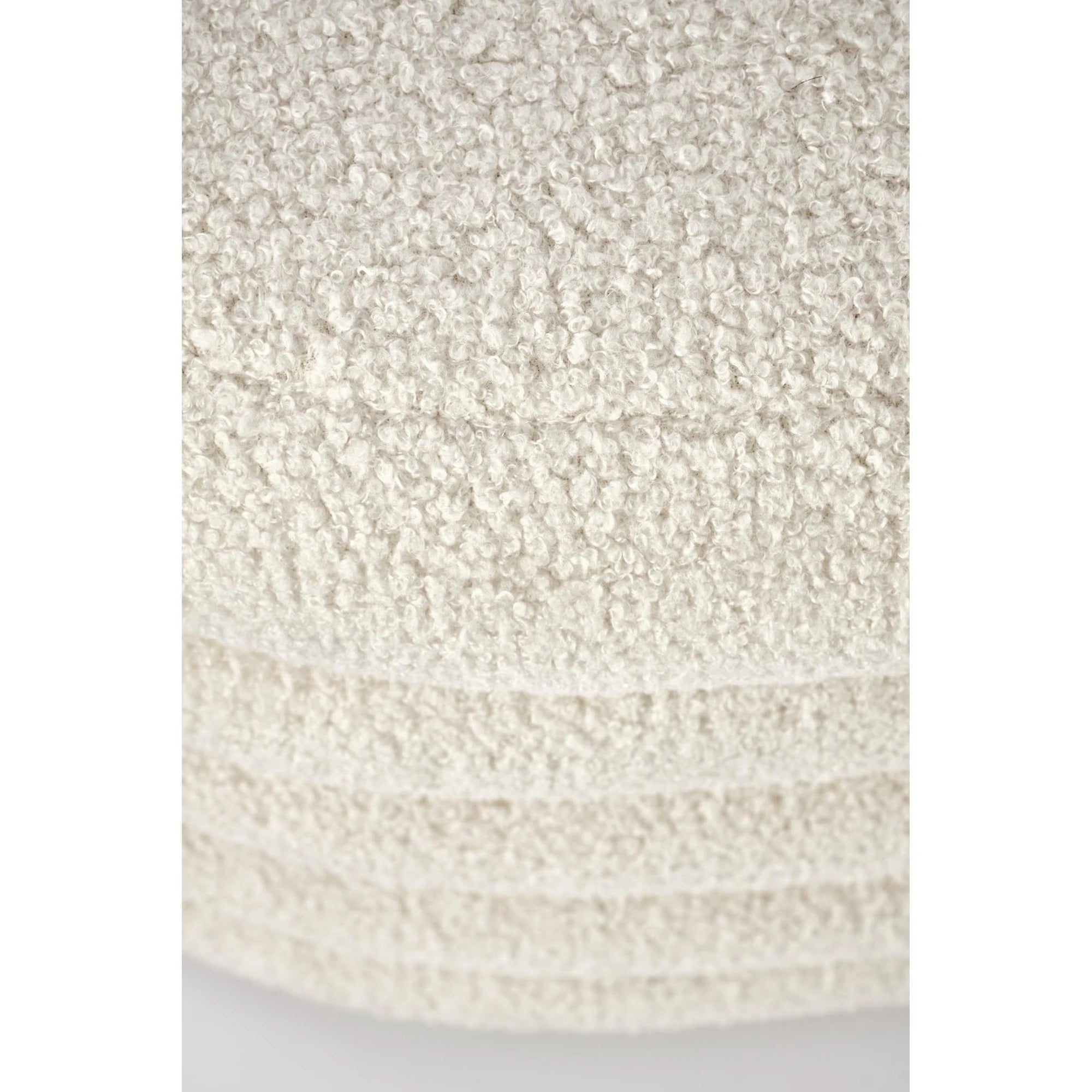 Bancheta tapitata hol BLISS, stofa buclata crem, 105x42x42 cm