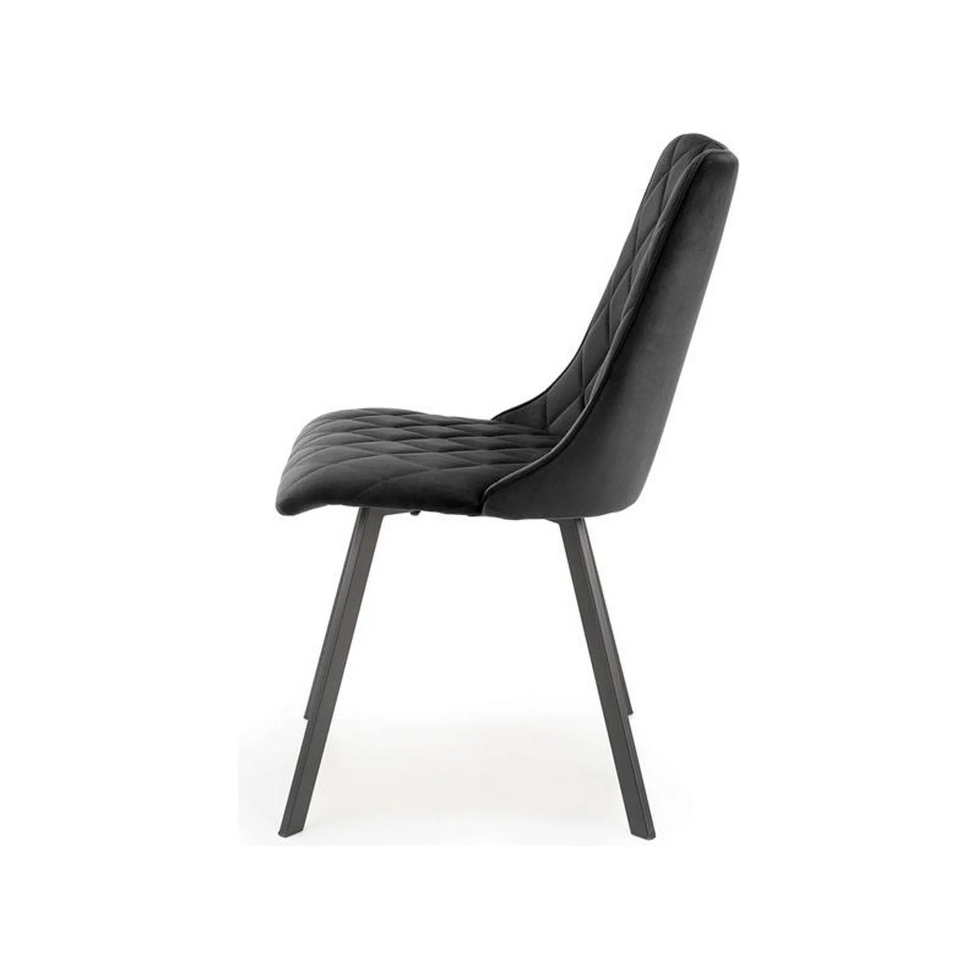 Scaun K450, negru, stofa catifelata/metal, 44x58x85 cm