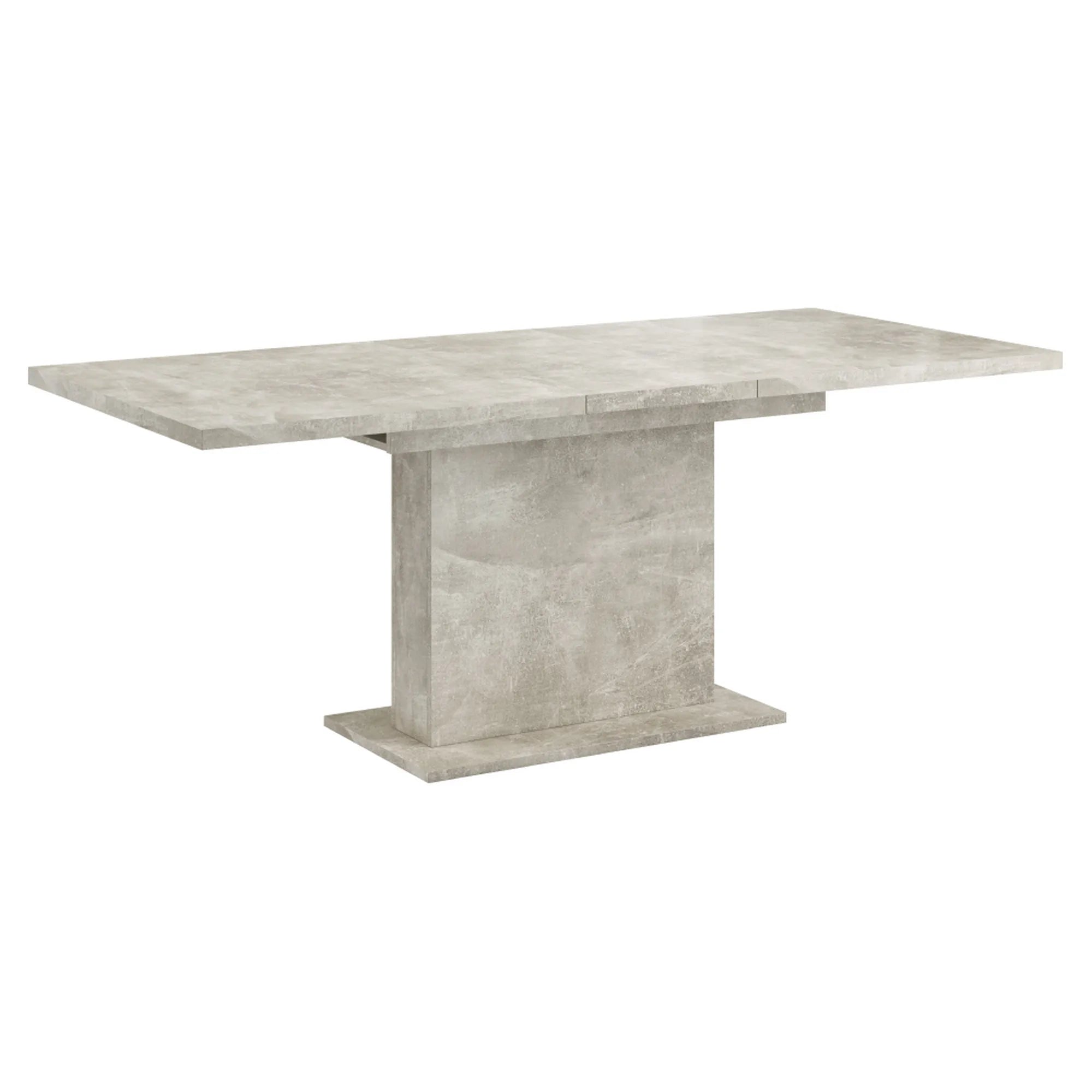 Masa extensibila BOBA, gri beton, DTD laminat, 160/200x90x77 cm