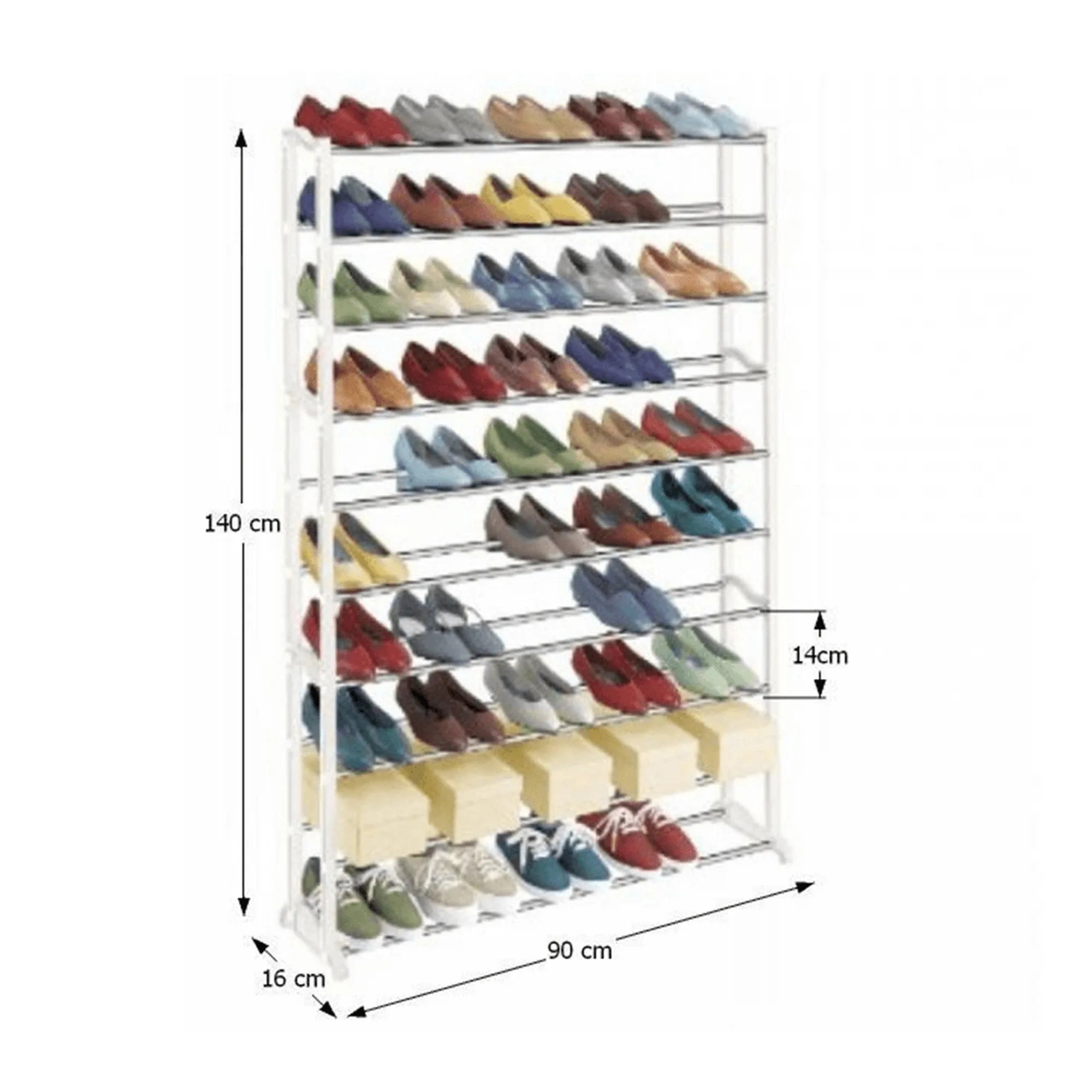 Pantofar BOTIS TYP 1, alb, plastic/metal, 90x16x140 cm