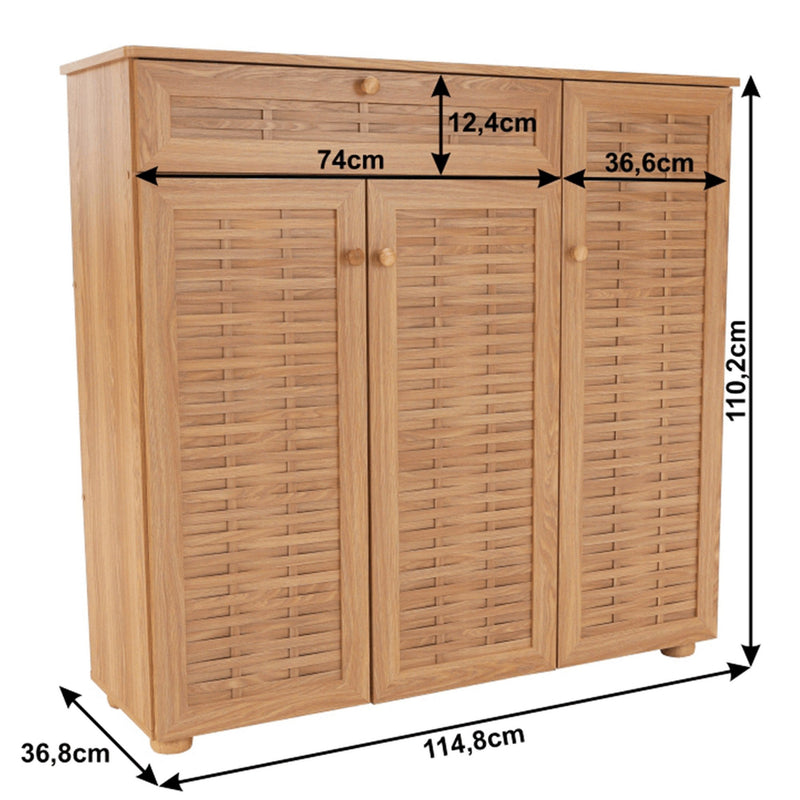 Comoda FP 04, stejar, 115x37x110 cm