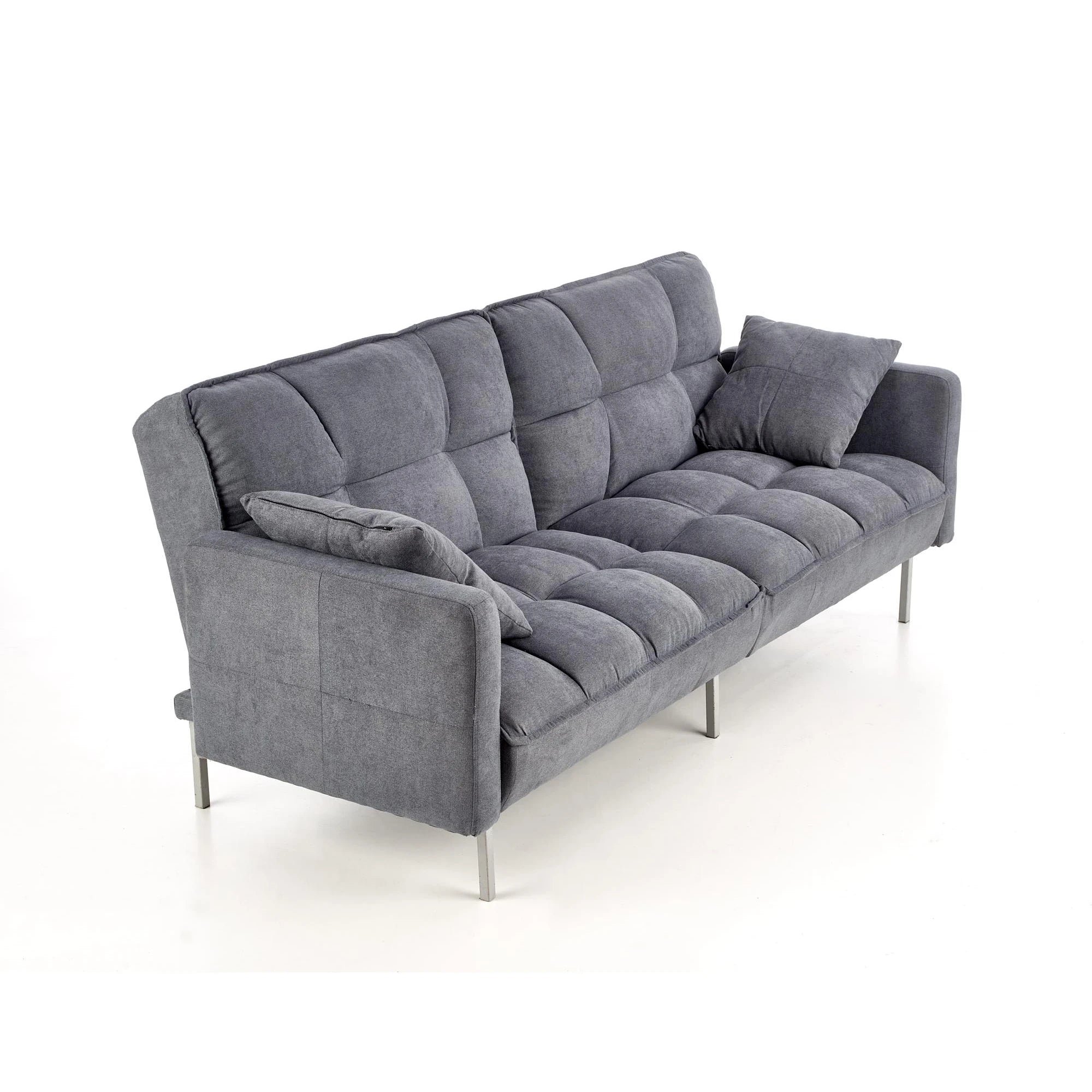 Canapea stofa extensibila ROBERTO, gri albastrui, 193x85/108x86/58 cm
