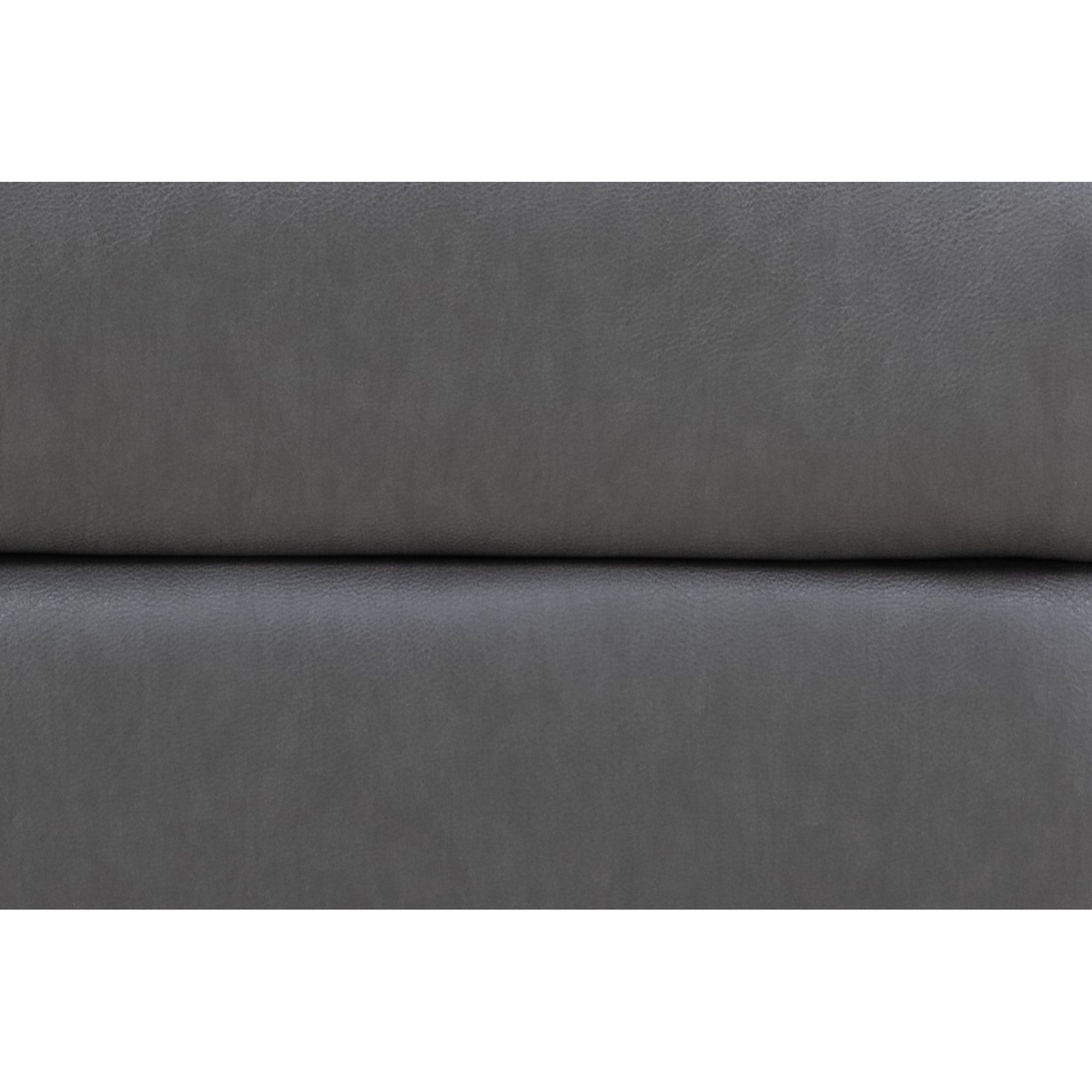 Canapea SPENCER 2, gri, piele ecologica/metal, 136x94x101 cm