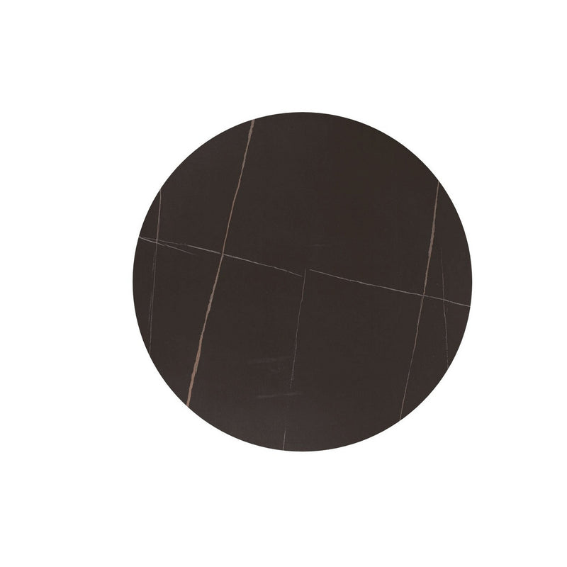 Masa ESPERO, negru mat, ceramica/metal, 80x75 cm