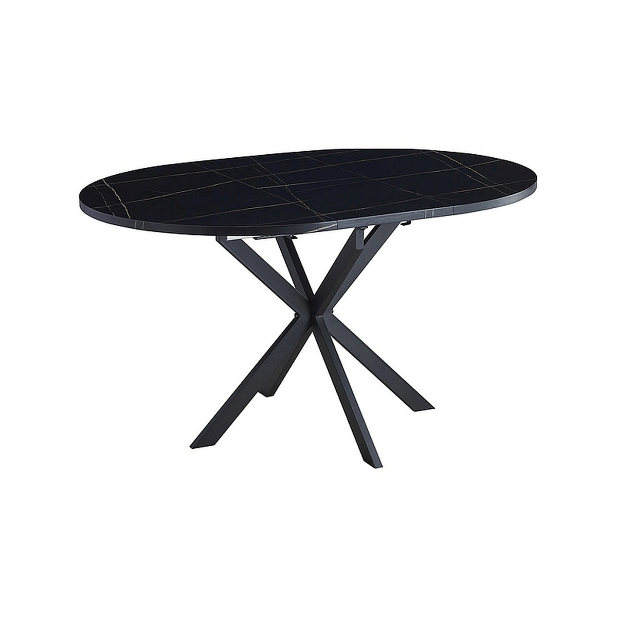 Masa extensibila pentru sufragerie GASTON, negru, 100/135x100x75 cm