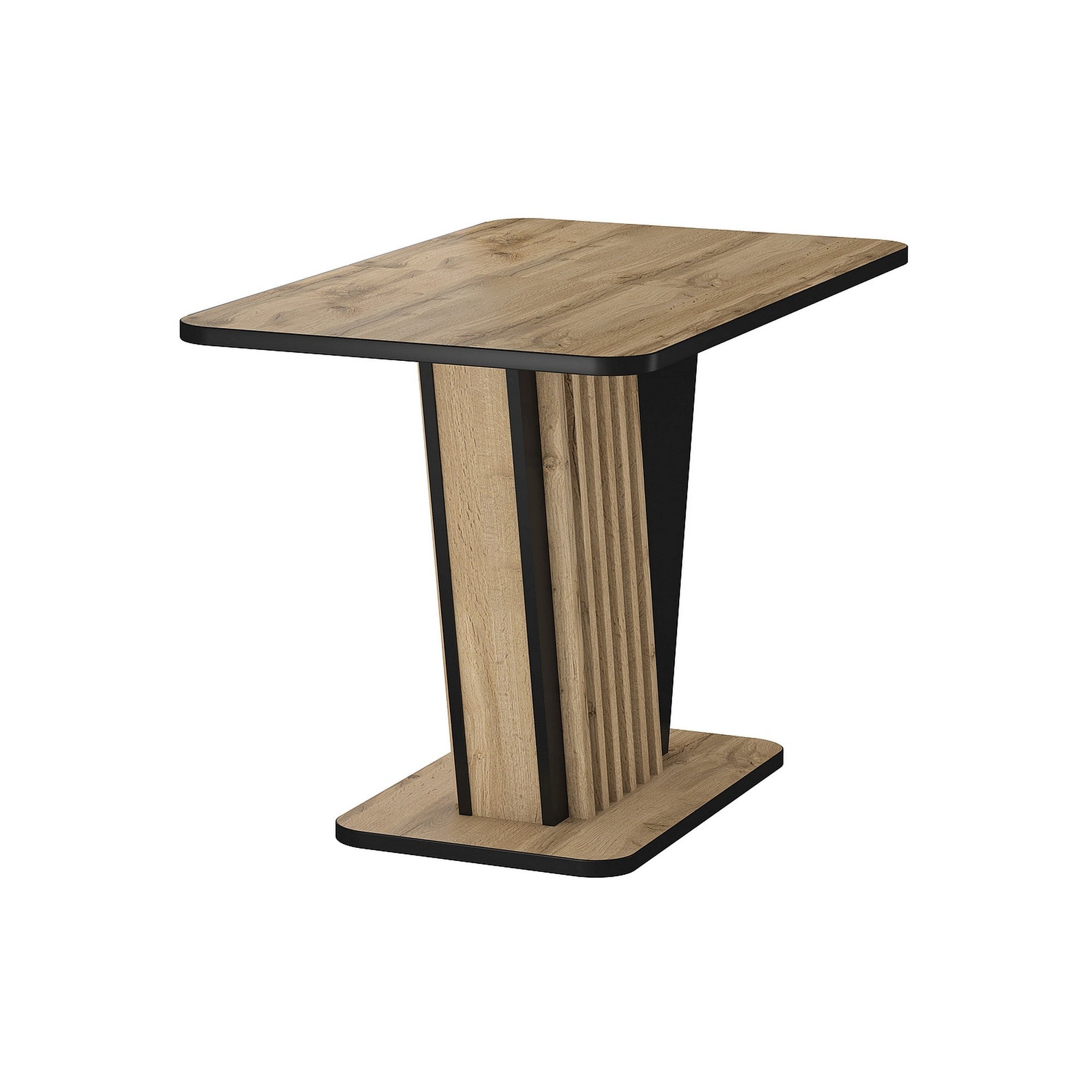 Masa extensibila NEVIO, stejar artisan/negru, PAL, 125-170x76x75 cm