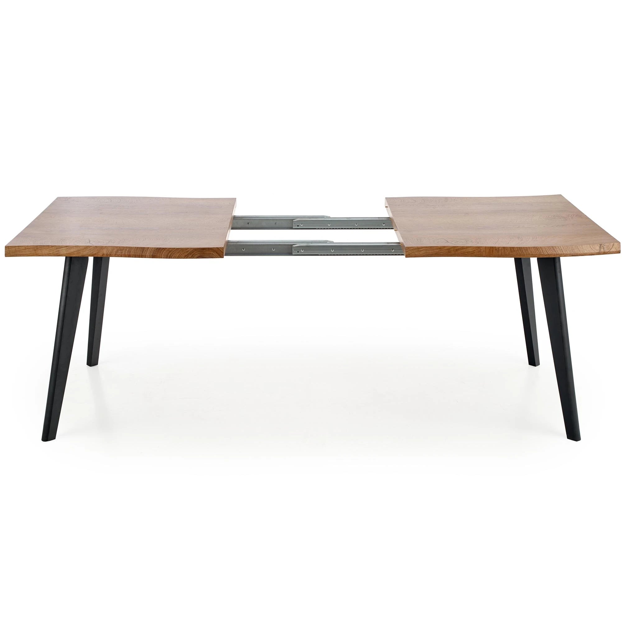 Masa extensibila bucatarie DICKSON, stejar natural/negru, 150/210x90x75 cm