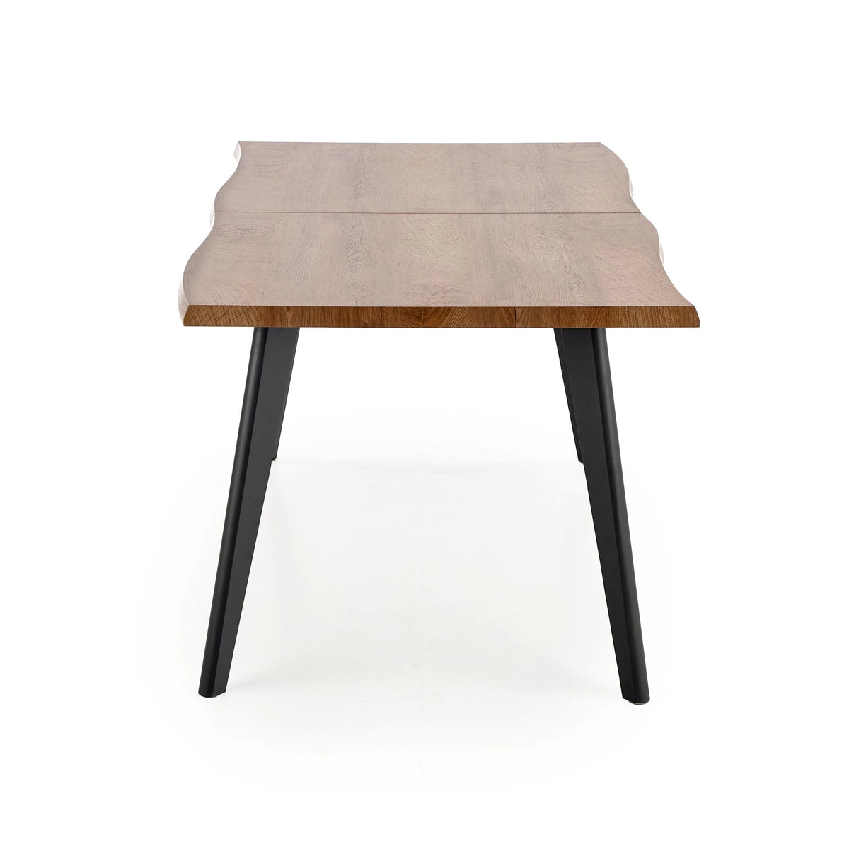 Masa extensibila bucatarie DICKSON, stejar natural/negru, 150/210x90x75 cm
