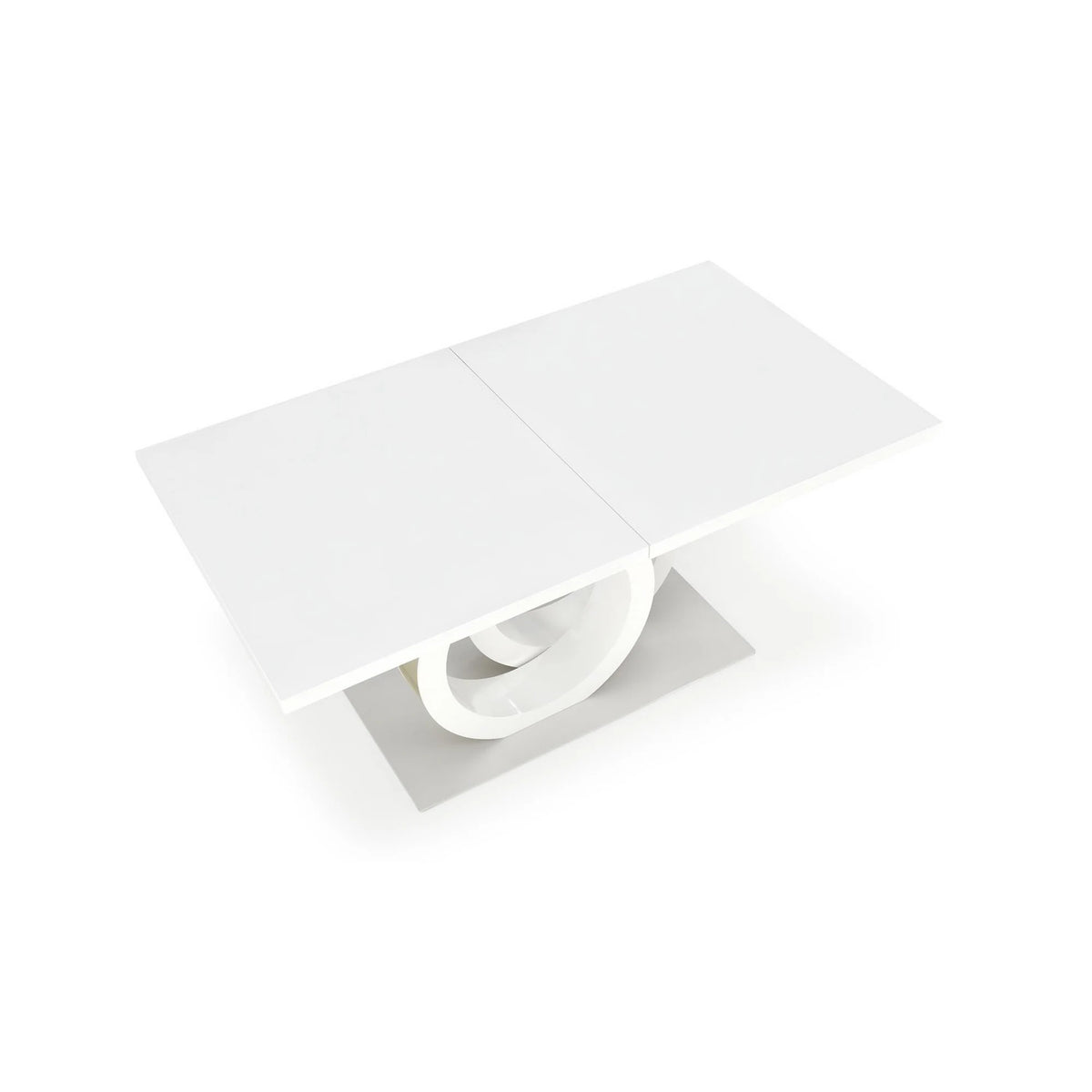 Masa alba dining GALARDO, extensibila, 160/200x90x77 cm