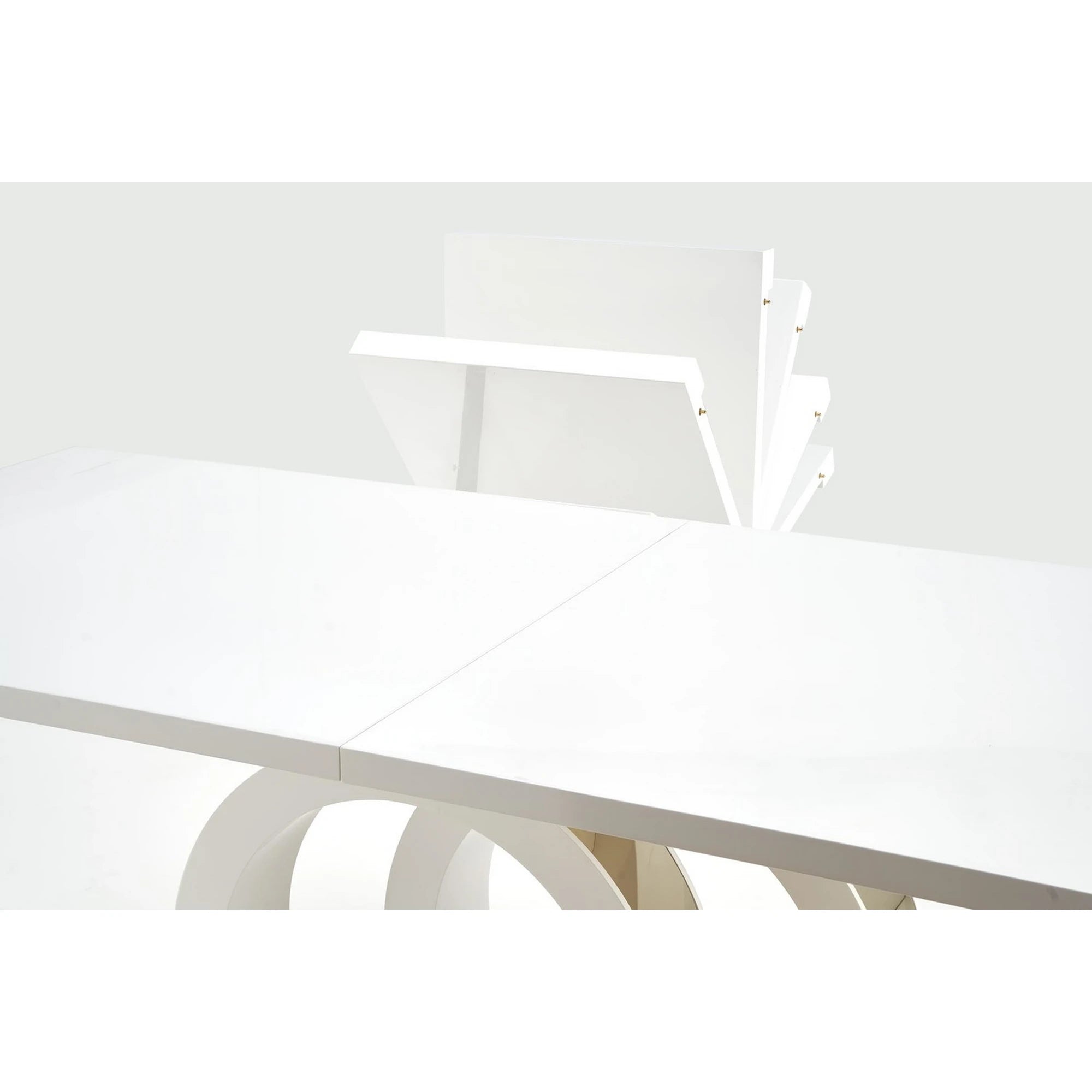 Masa alba dining GALARDO, extensibila, 160/200x90x77 cm