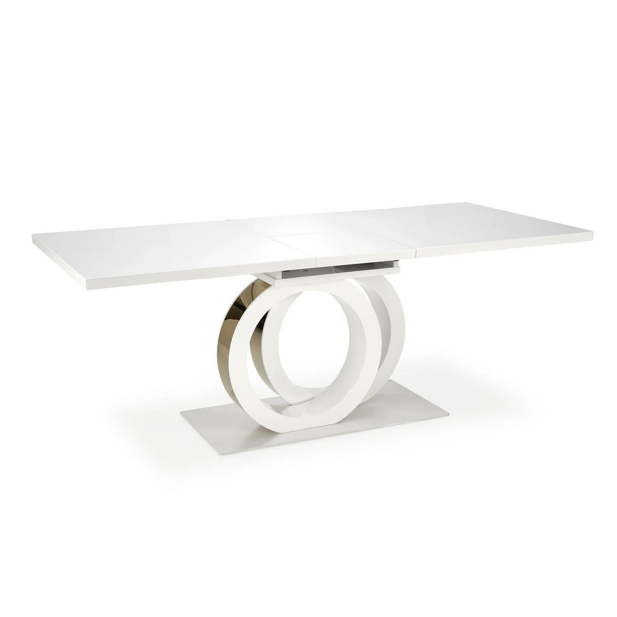 Masa alba dining GALARDO, extensibila, 160/200x90x77 cm
