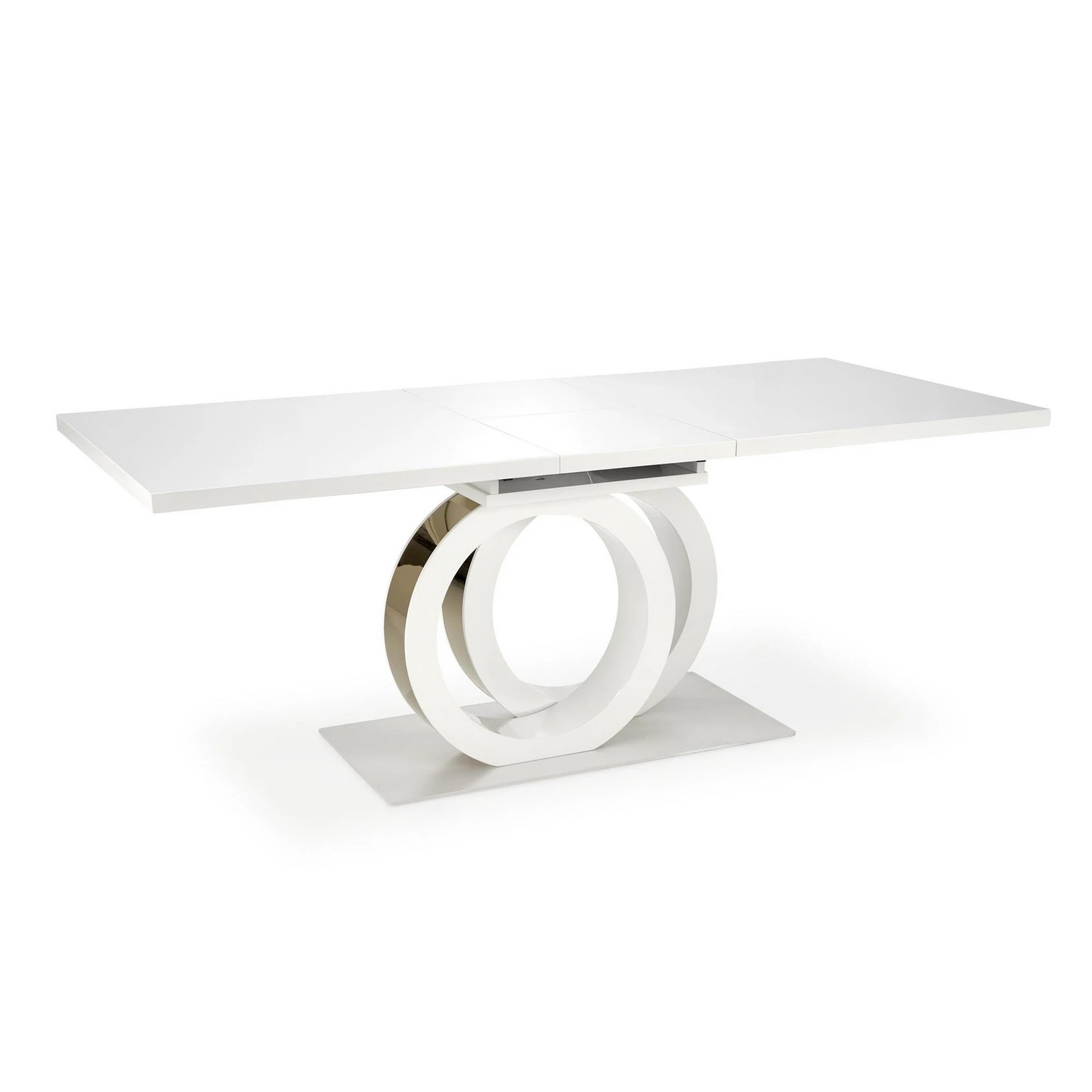 Masa alba dining GALARDO, extensibila, 160/200x90x77 cm