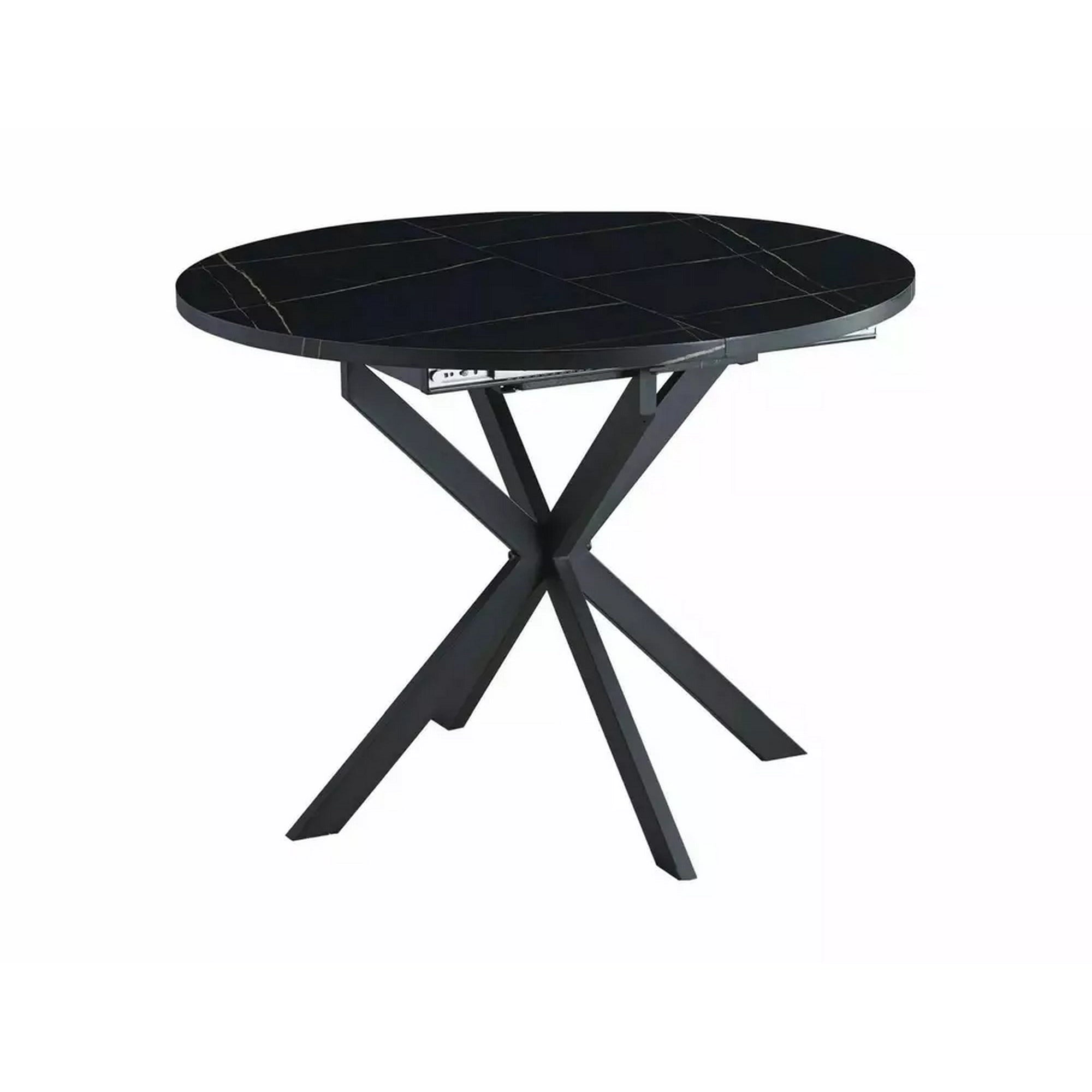 Masa extensibila pentru sufragerie GASTON, negru, 100/135x100x75 cm