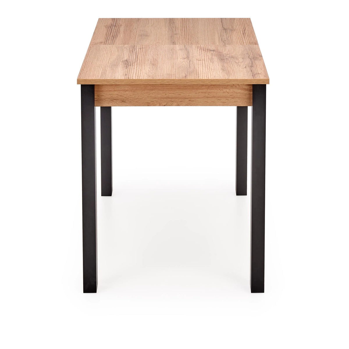 Masa extensibila GINO, stejar/negru, PAL furniruit, 100/138x60x75 cm