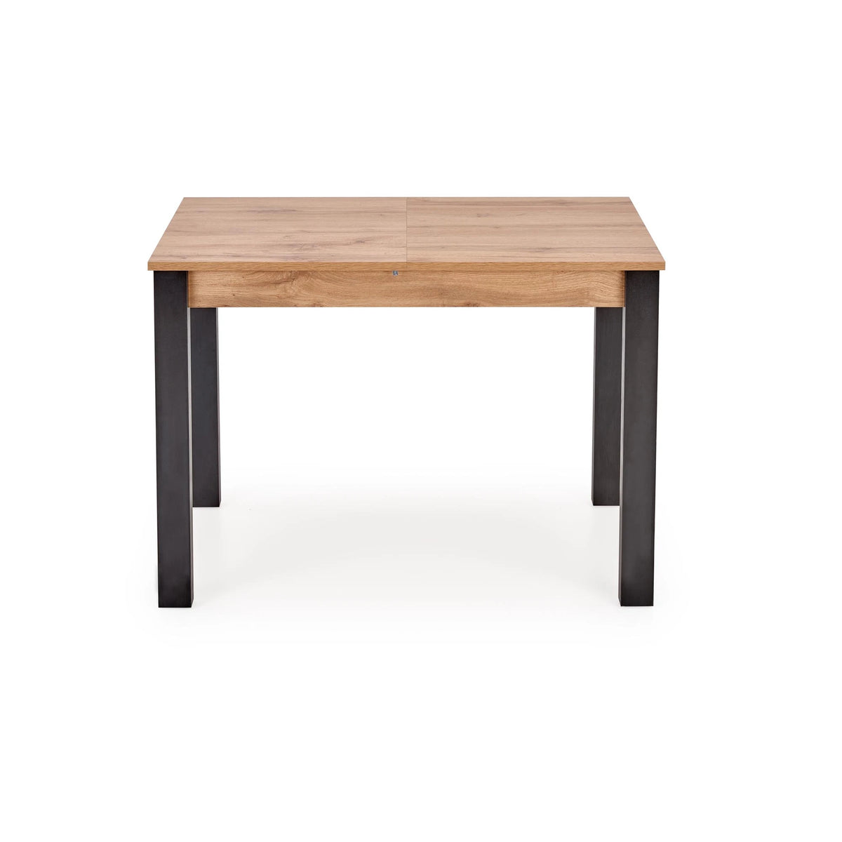 Masa extensibila GINO, stejar/negru, PAL furniruit, 100/138x60x75 cm