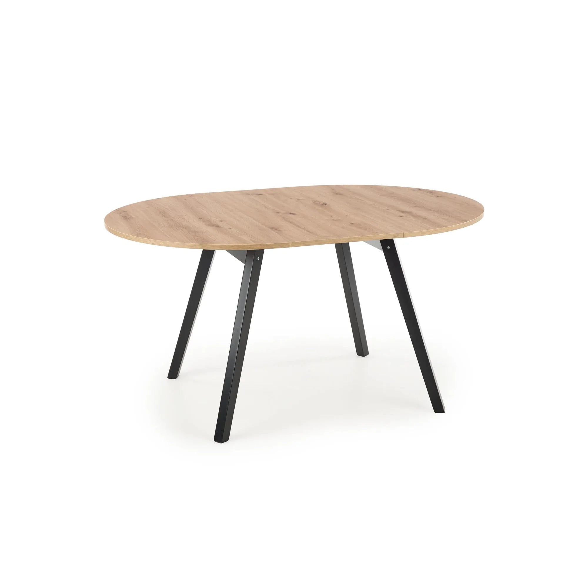 Masa rotunda extensibila bucatarie RUBEN, stejar artisan/negru, 102/142x102x73 cm