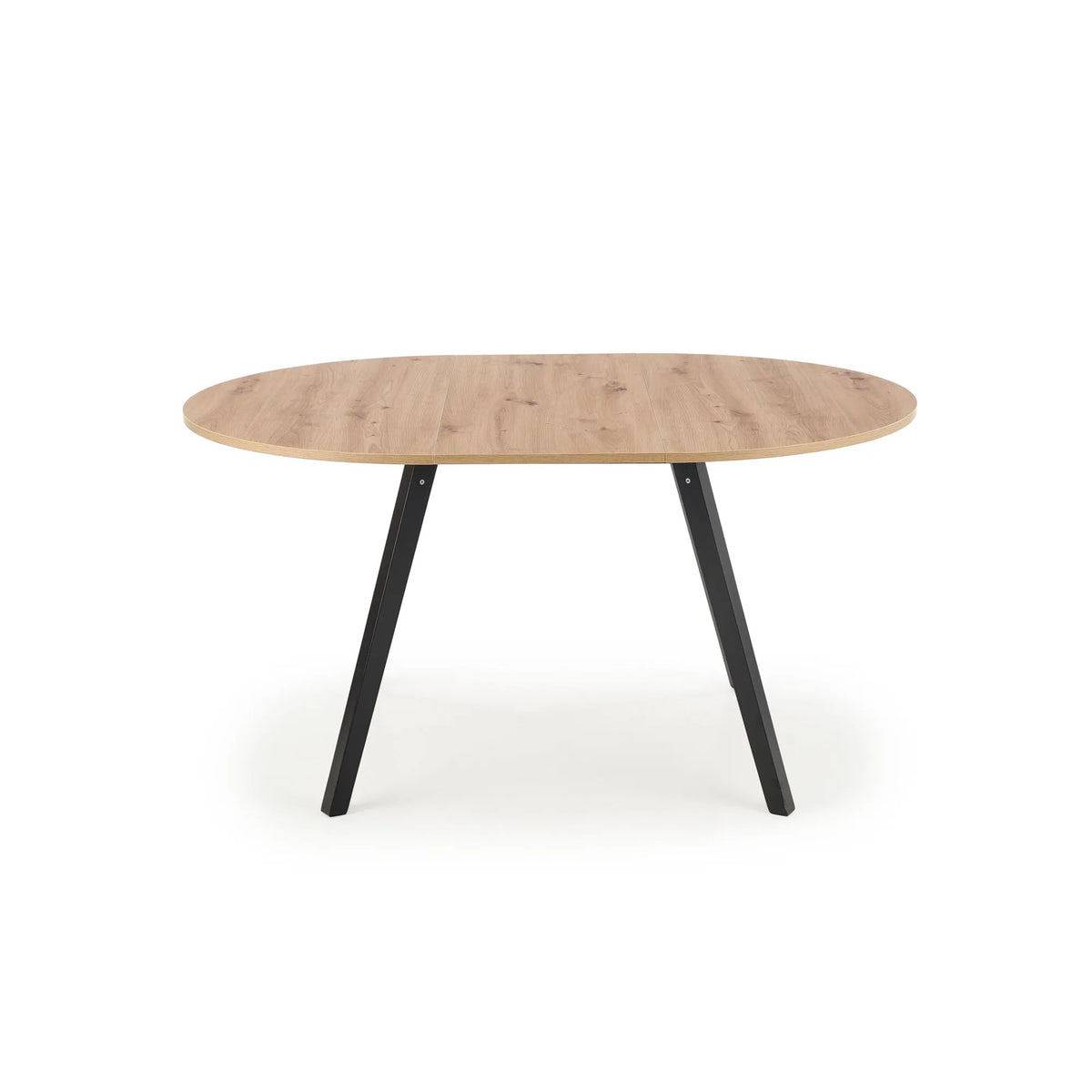 Masa rotunda extensibila bucatarie RUBEN, stejar artisan/negru, 102/142x102x73 cm