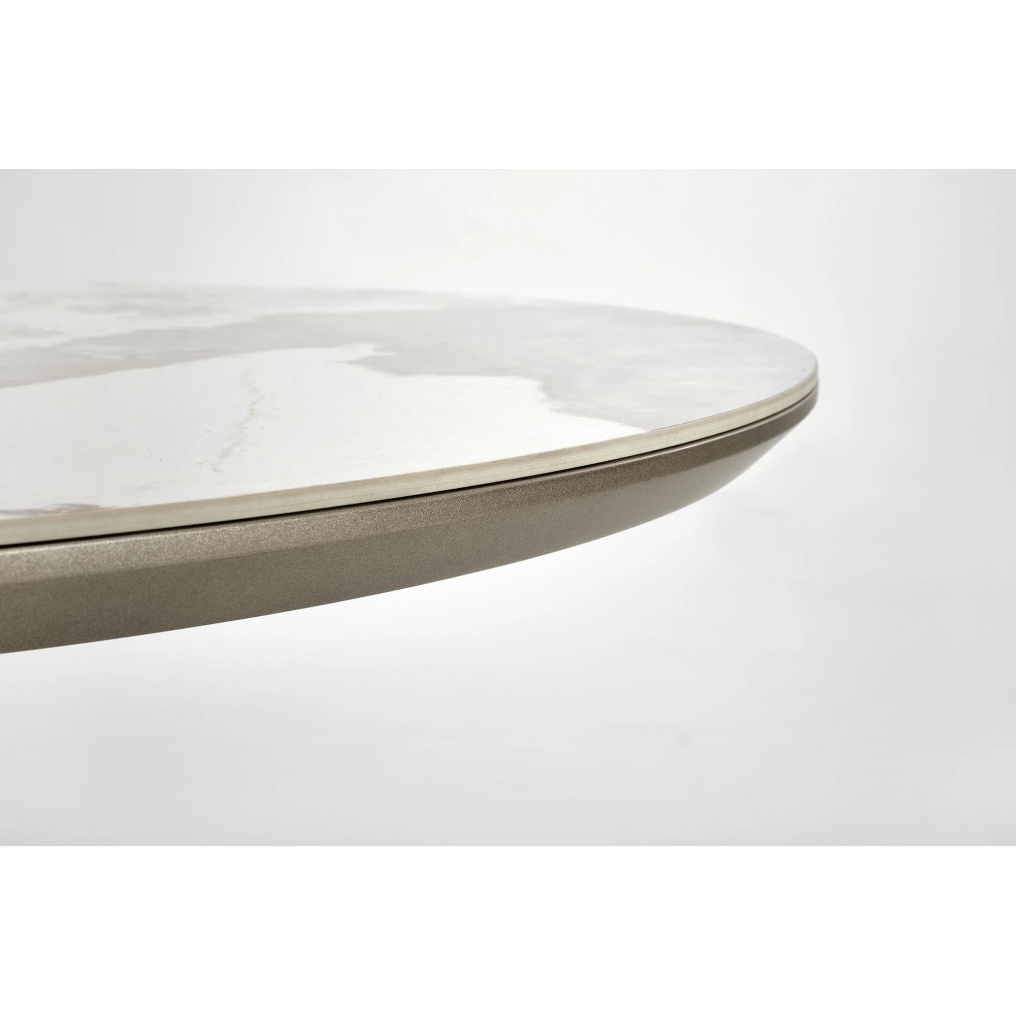 Masa moderna extensibila ROBINSON, bej/cappuccino, ceramica, 160/200x90x76 cm