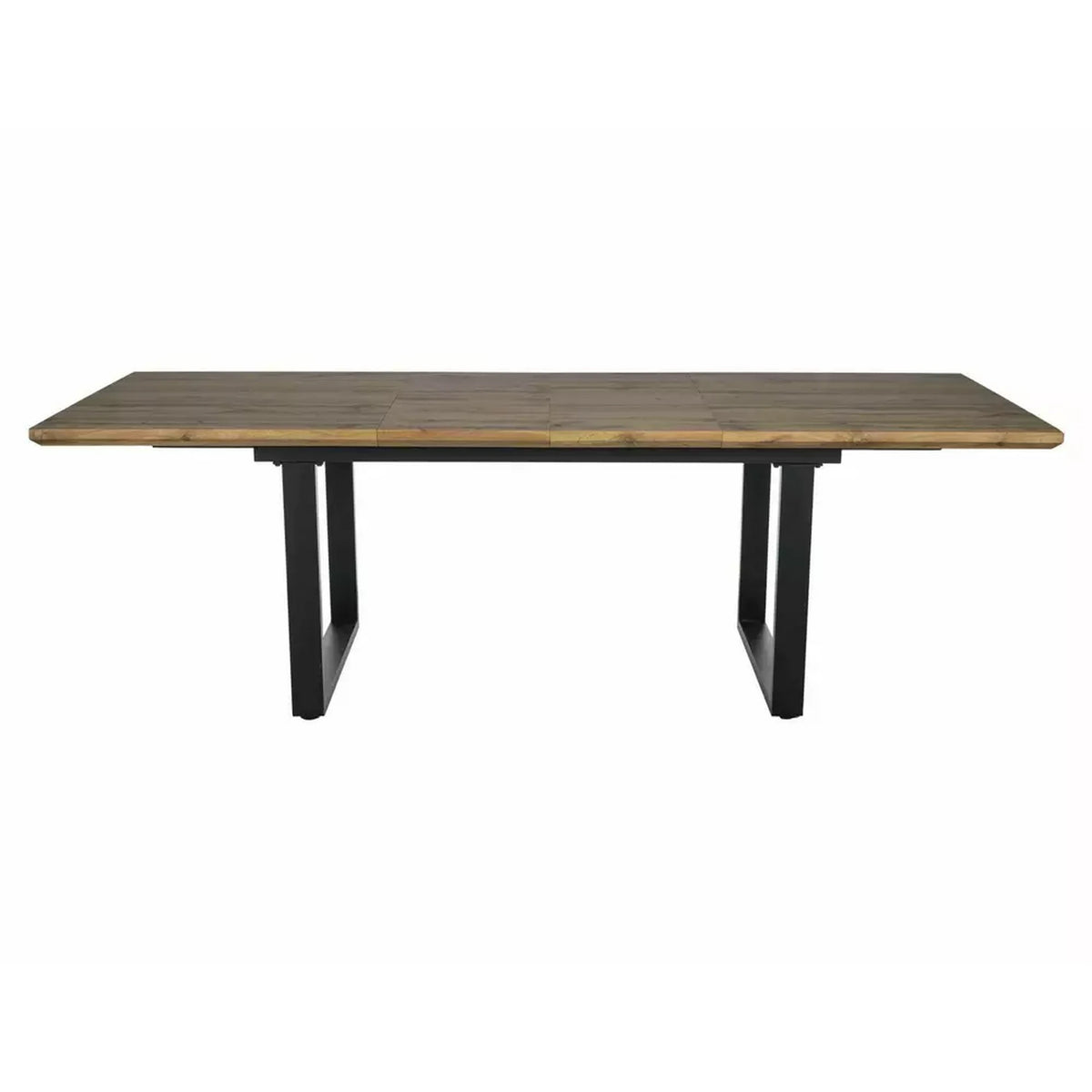 Masa bucatarie 8 persoane UMBERTO II, stejar/negru, 160/240x90x76 cm