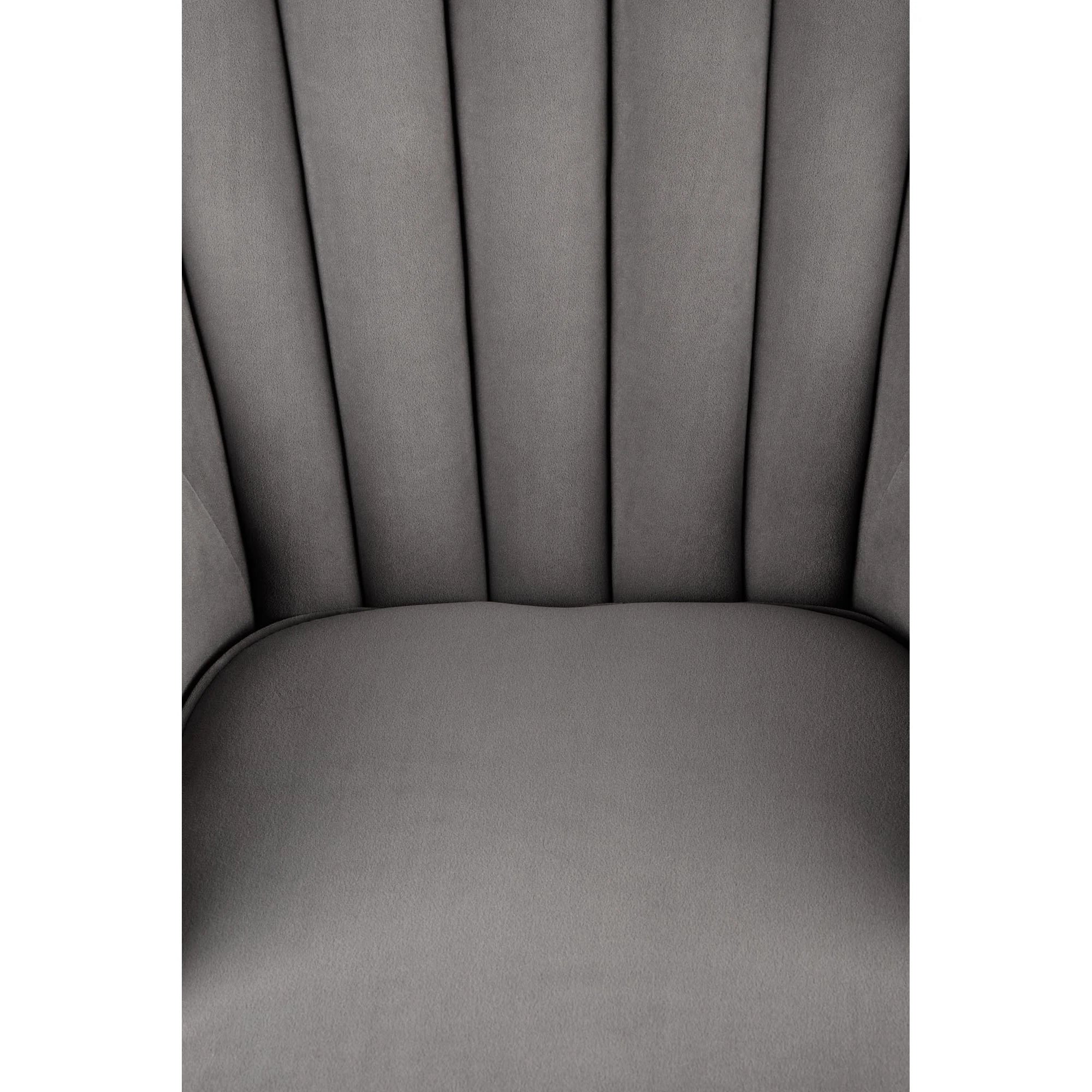 Fotoliu pentru living TITAN, gri/negru, stofa catifelata/lemn, 73x70x87 cm