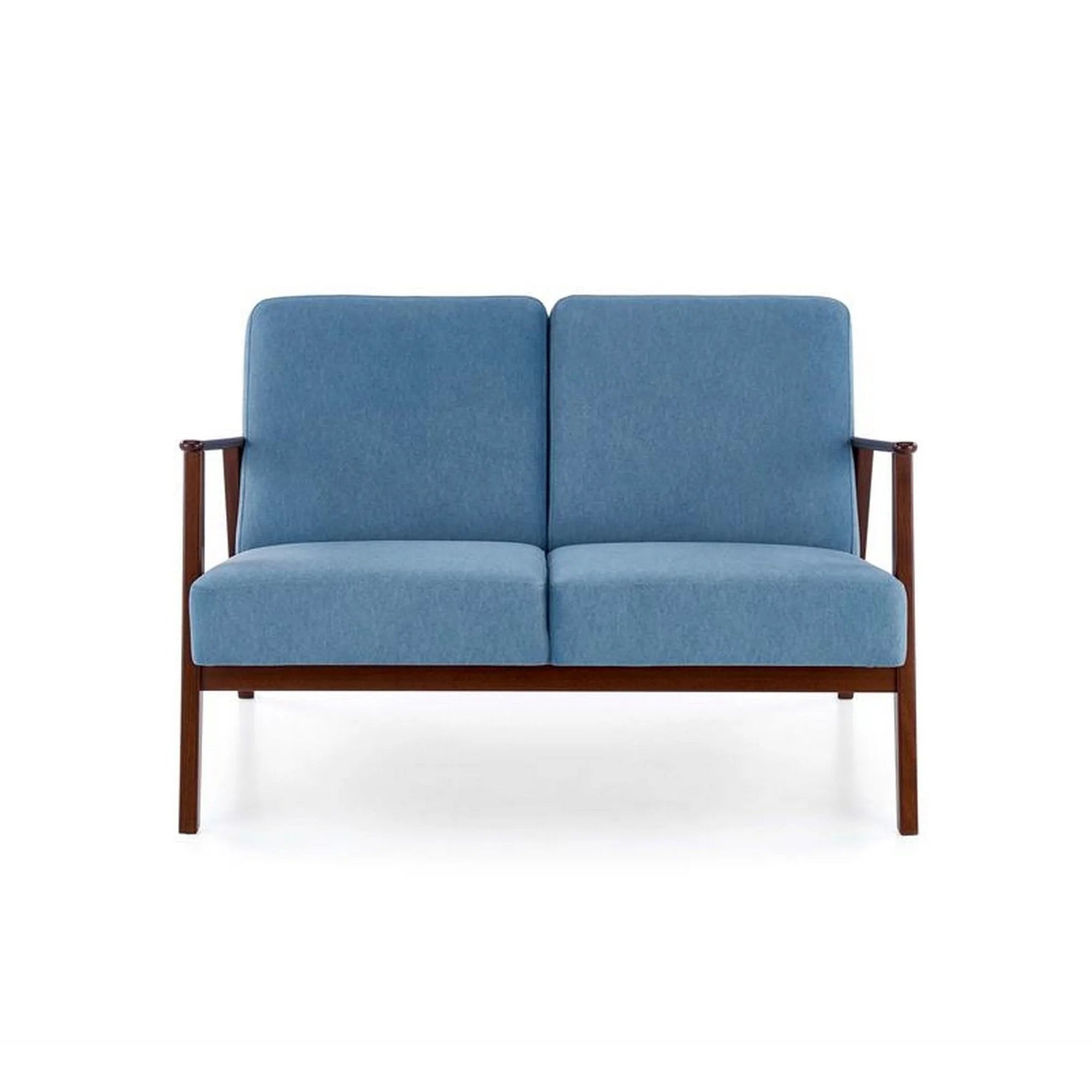 Canapea MILANO 2S, stofa catifelata albastru - Castel 74, 120x77x77 cm