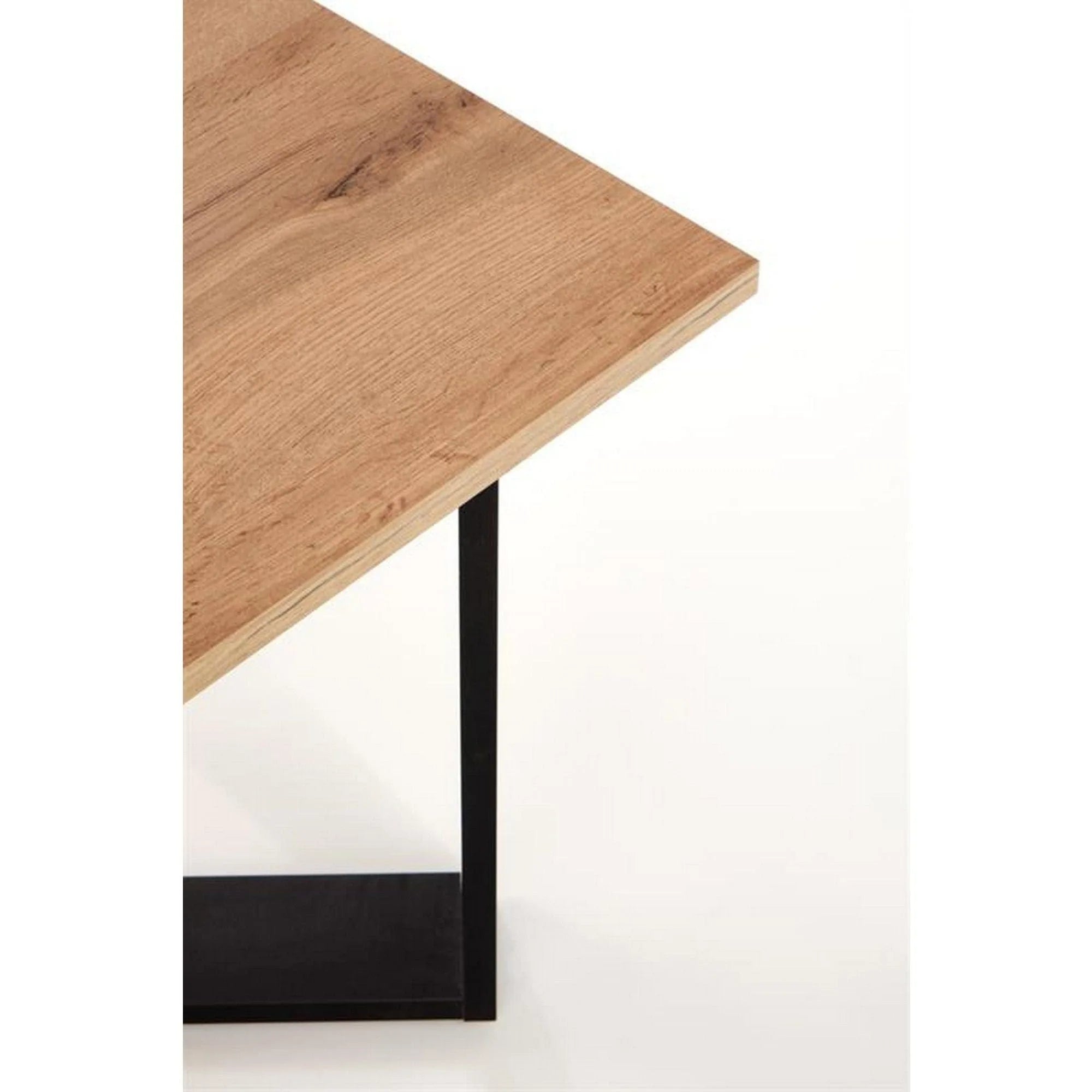 Masuta cafea Cross, stejar wotan/negru, PAL furniruit, 67x67x50 cm