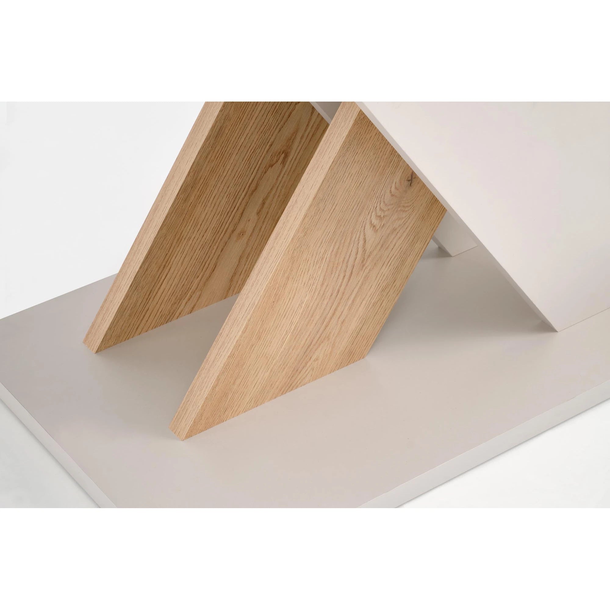 Masa bucatarie dreptunghiulara XARELTO, casmir/stejar, PAL furniruit, 130/175x85x76 cm