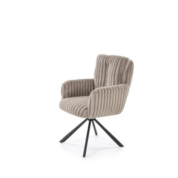 Scaun K572, gri - Vito 07, blana articiala/otel, 62x68x93 cm