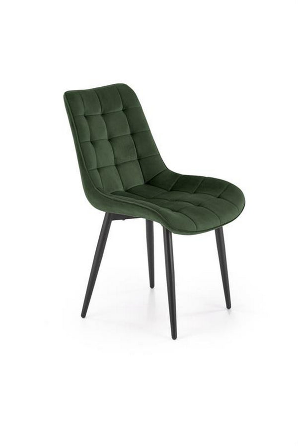 Scaun K580, verde inchis - HLR 57, stofa catifelata/otel, 51x61x85 cm