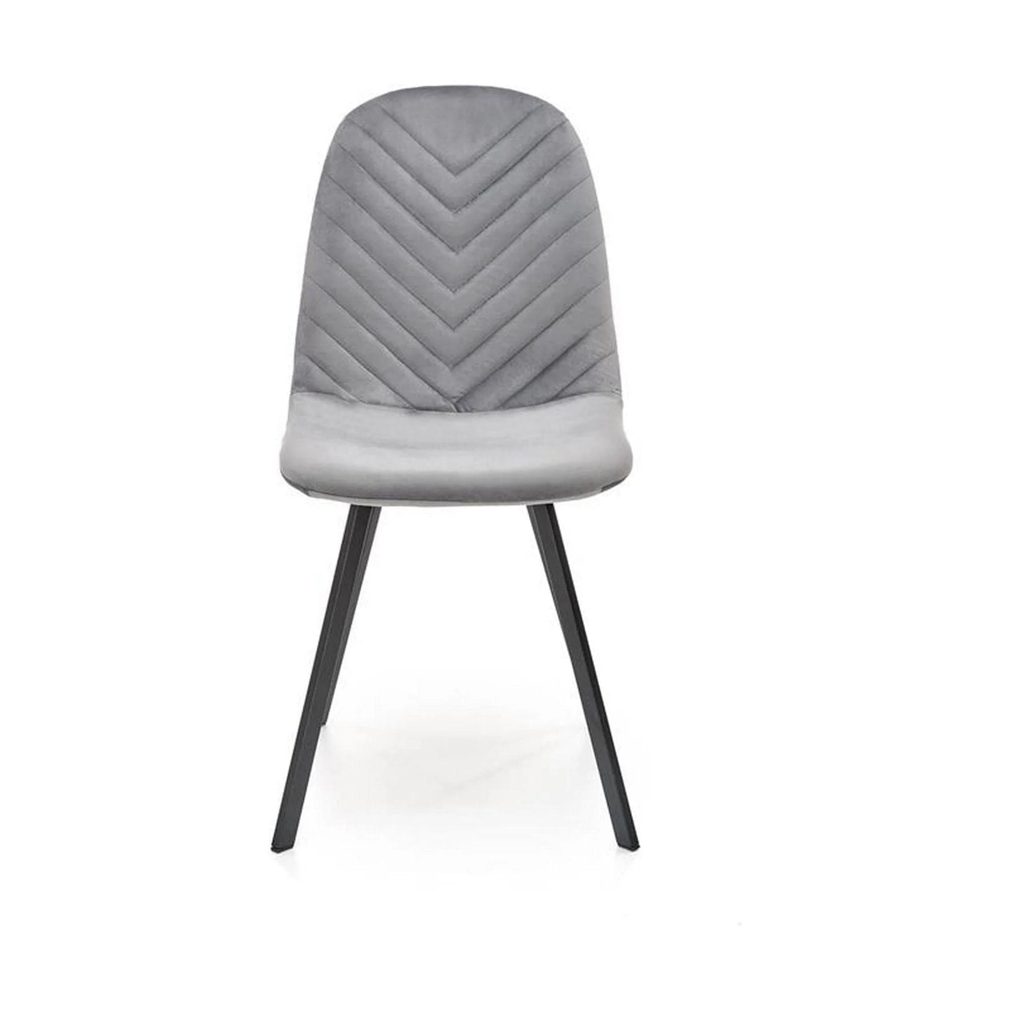 Scaun K462, gri/negru, stofa catifelata/metal, 45x57x82 cm