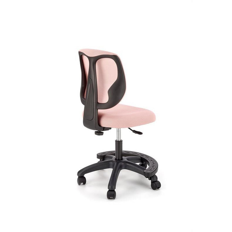 Scaun birou copii NANI, roz/negru, stofa/plasa, 52x56x85-95 cm