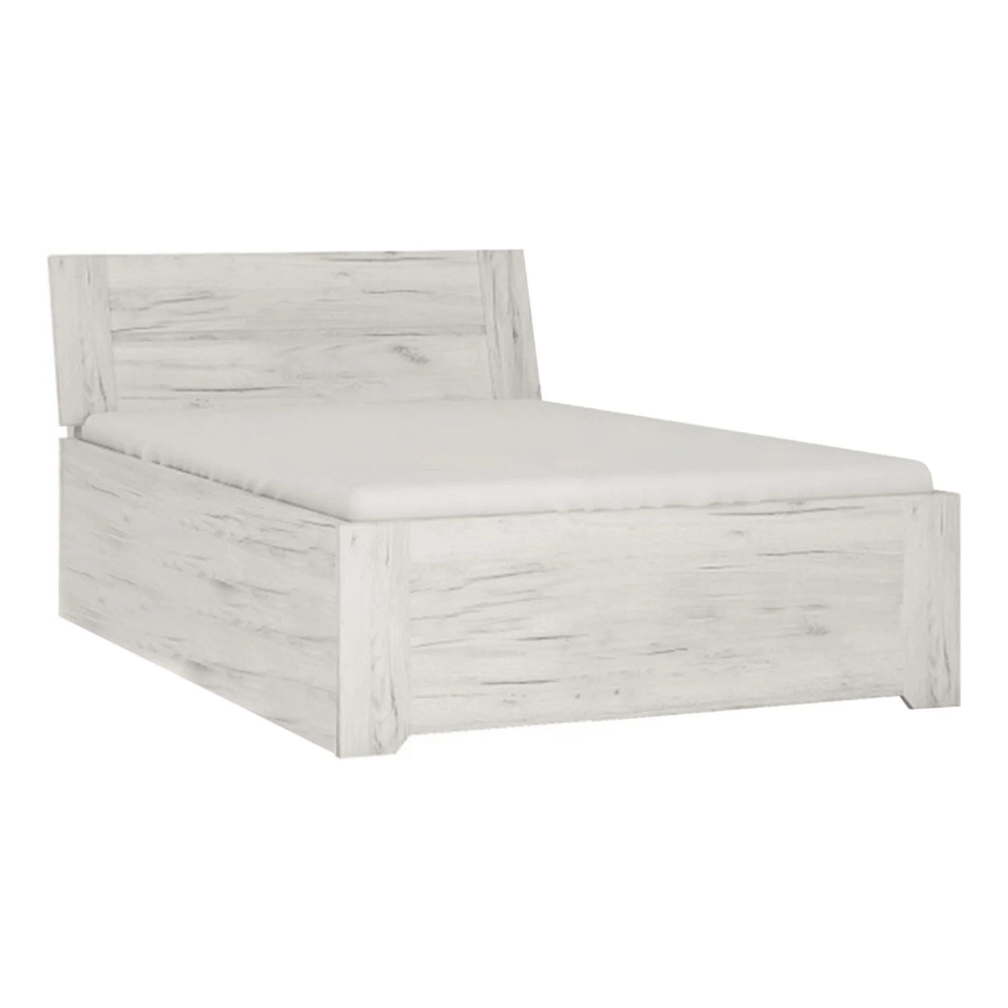 Cadru pat  ANGEL 90x200 cm, alb craft, PAL melaminat, cu spatiu depozitare