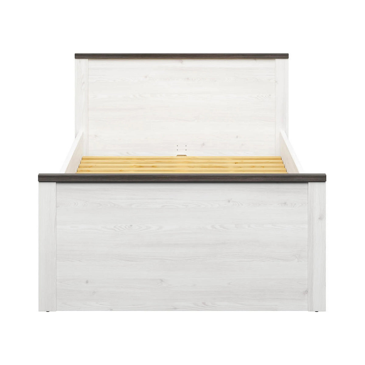 Cadru pat HESEN 120x200, pin alb/pin larico, PAL