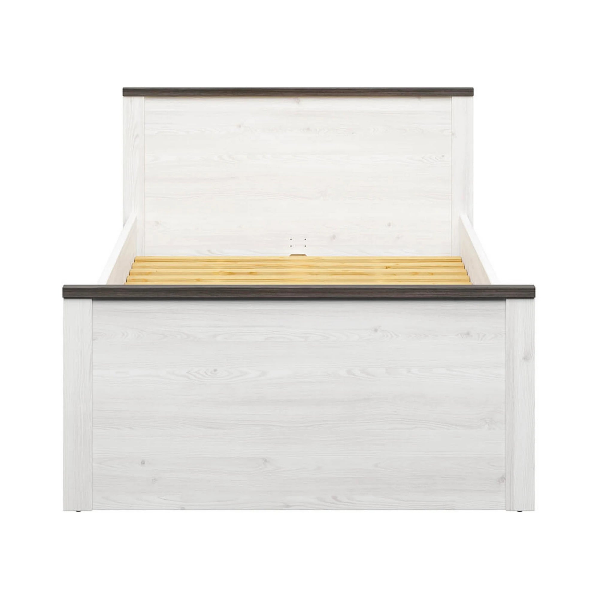 Cadru pat HESEN 120x200, pin alb/pin larico, PAL