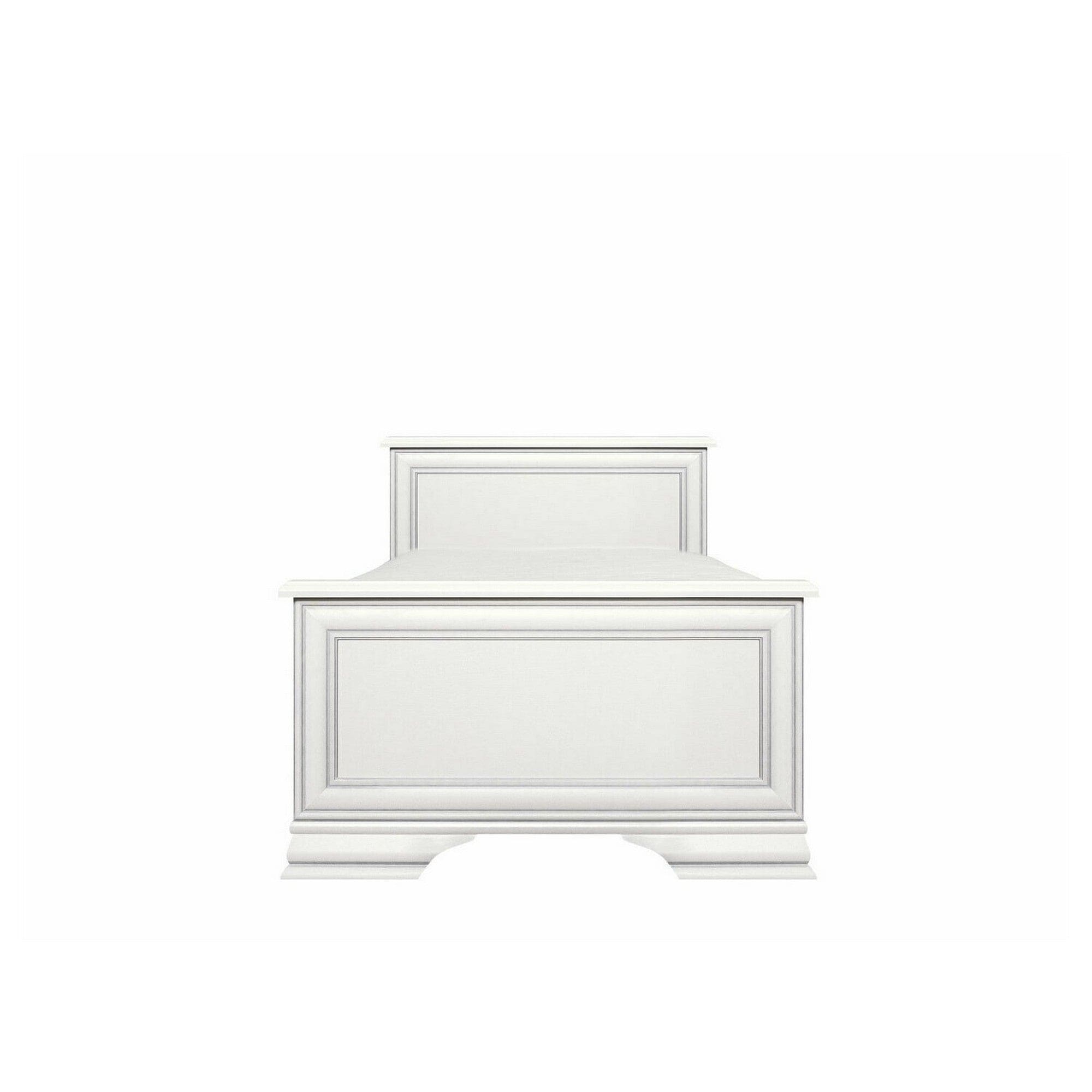 Cadru pat Idento LOZ 90x200, alb, PAL/metal