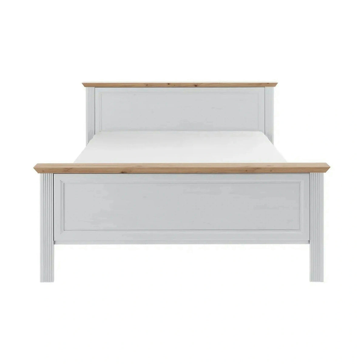 Cadru pat JASMIN 160x200, alb/stejar artisan, PAL