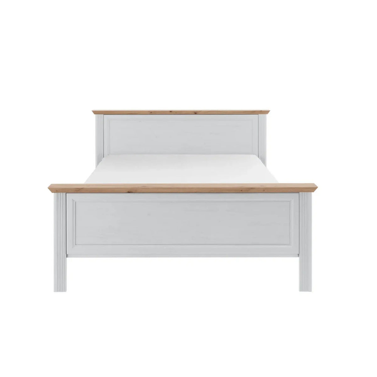 Cadru pat JASMIN 160x200, alb/stejar artisan, PAL