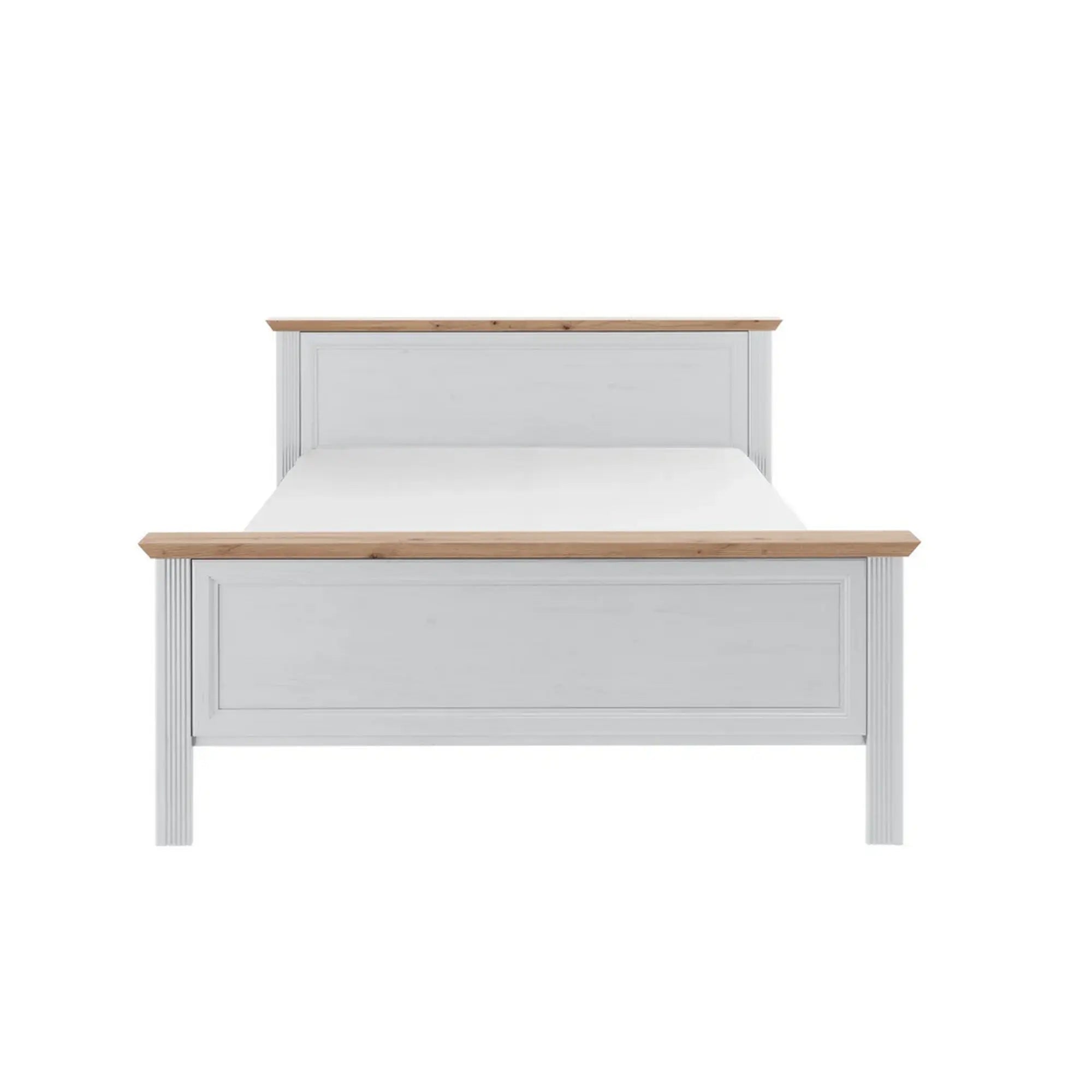 Cadru pat JASMIN 160x200, alb/stejar artisan, PAL