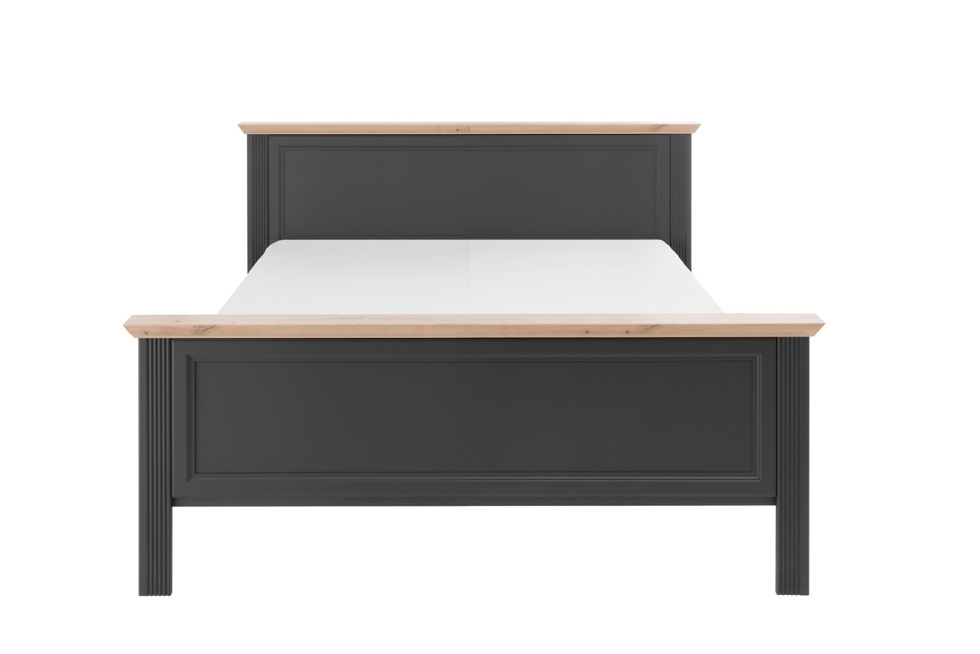 Cadru pat JASMIN 160x200, gri grafit/stejar artisan, PAL